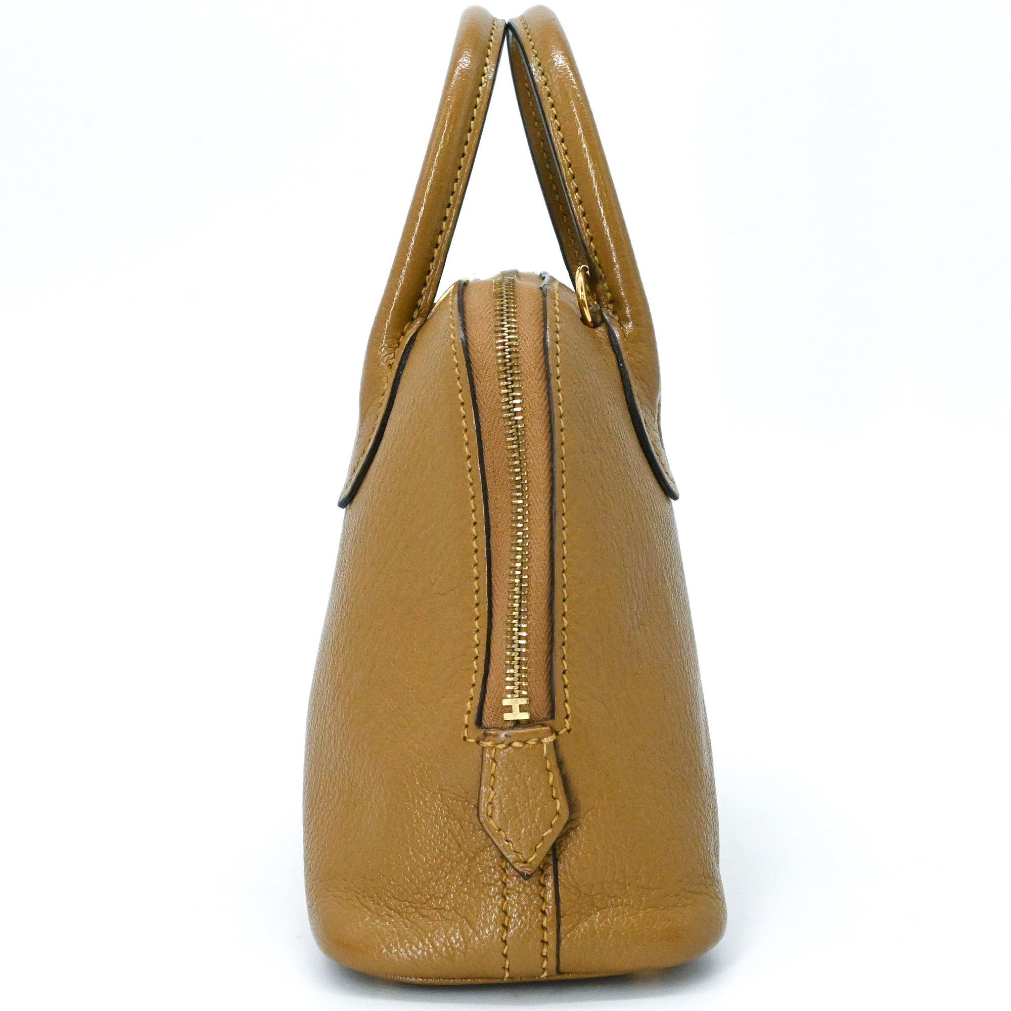 Hermes HERMES Bolide 1923 Mini Handbag Shoulder Bag Chevre Leather Sesame Brown Size ONE SIZE - 5 Thumbnail