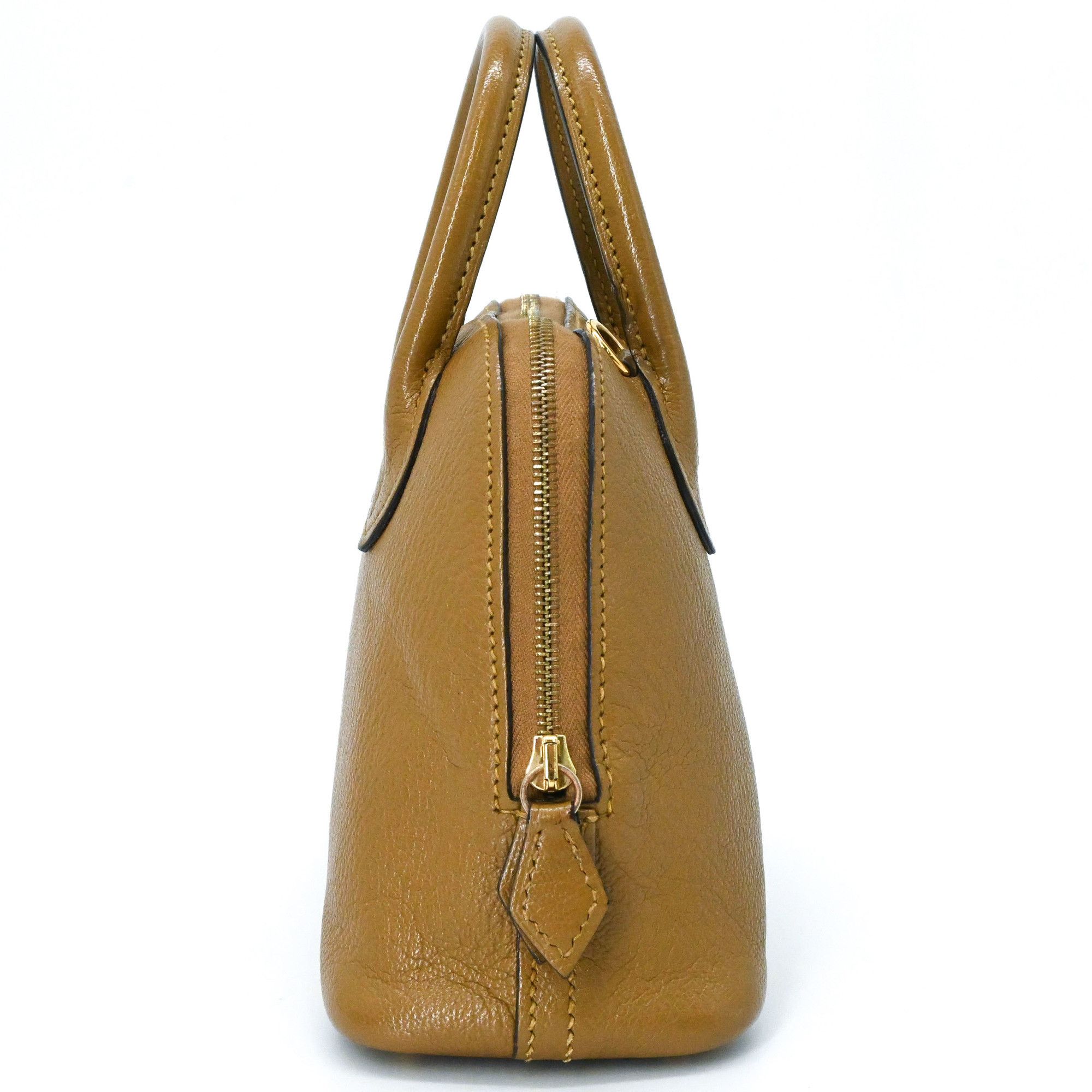 Hermes HERMES Bolide 1923 Mini Handbag Shoulder Bag Chevre Leather Sesame Brown Size ONE SIZE - 4 Thumbnail