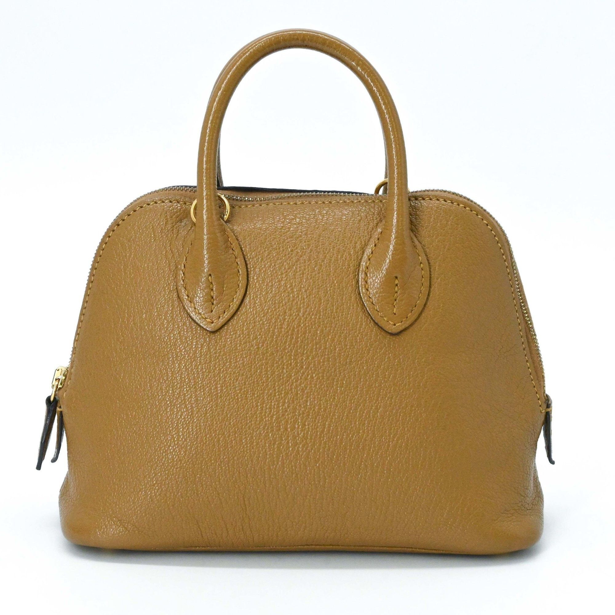 Hermes HERMES Bolide 1923 Mini Handbag Shoulder Bag Chevre Leather Sesame Brown Size ONE SIZE - 3 Thumbnail