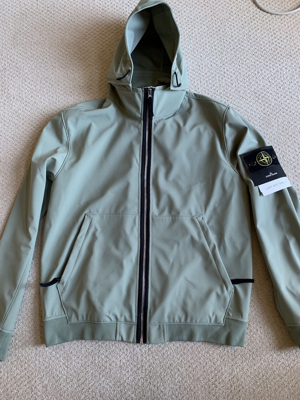 Stone Island Light Soft Shell R Sage Green NWT SS19 43427 Grailed