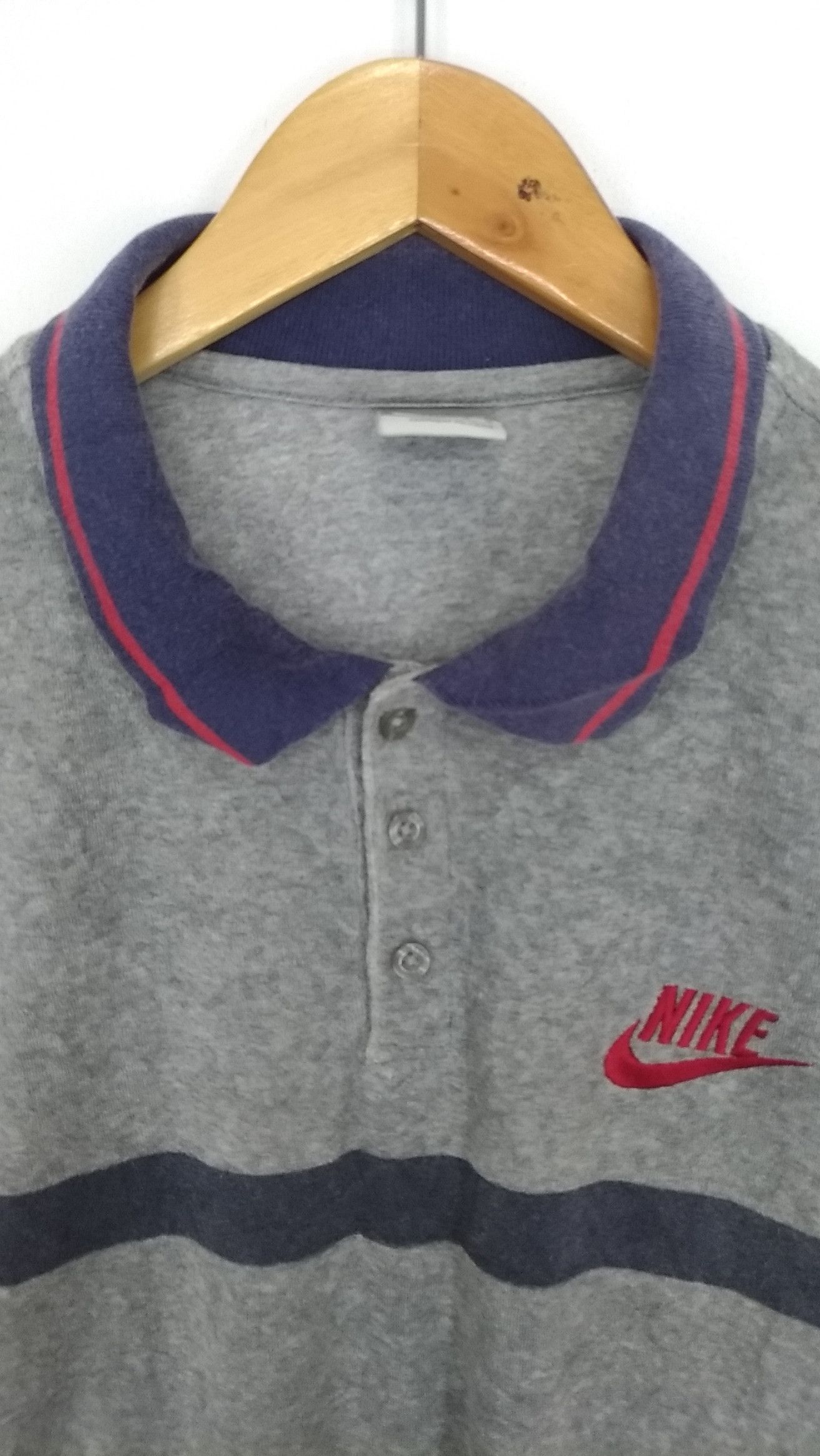 Nike Collar Fleece Shirt Embroidery Small Logo Short Sleeve T Shirts