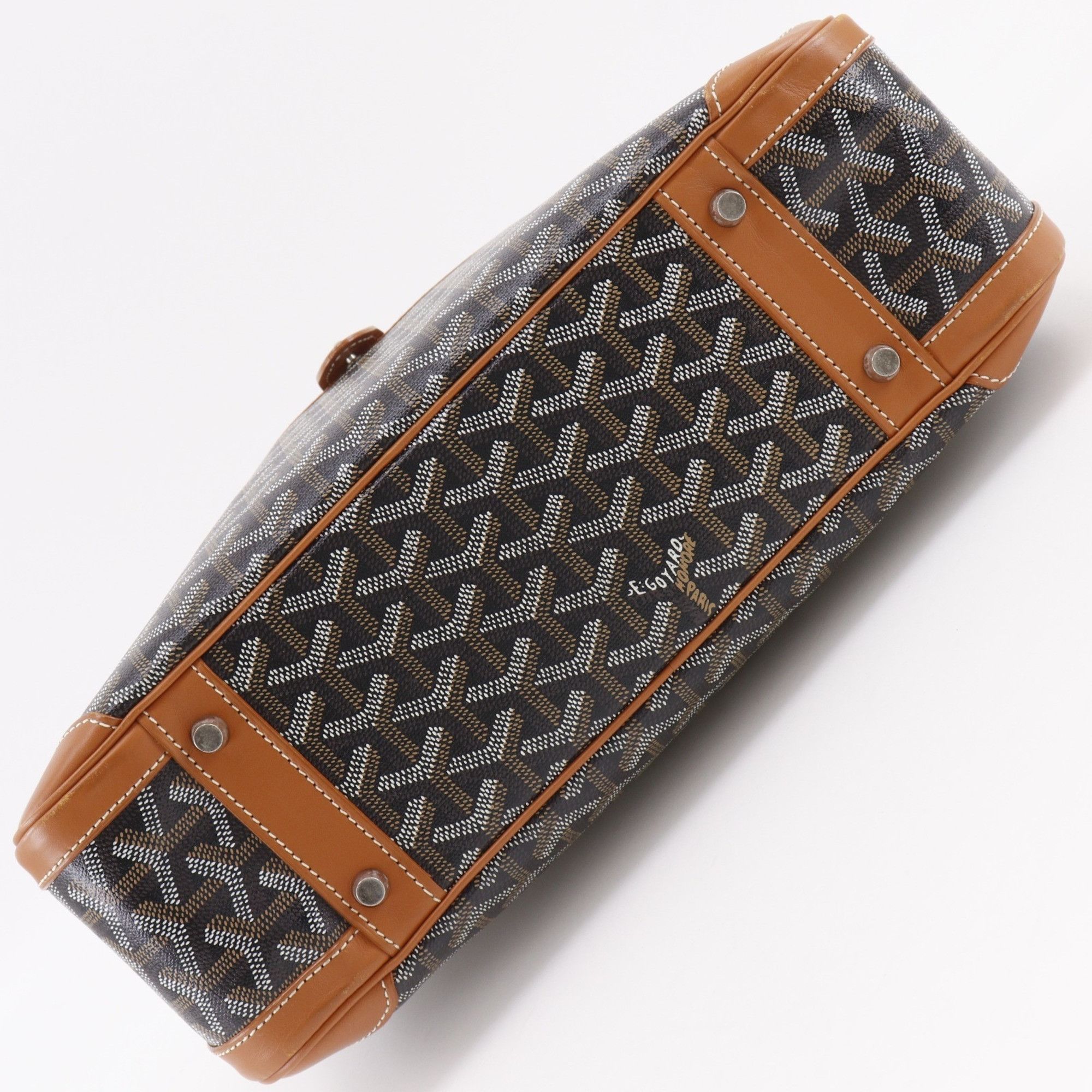 Goyard Goyard Saint Jean MM Handbag, Mini Boston Bag, Leather x PVC, Black, Double Zipper, Unisex Size ONE SIZE - 11 Thumbnail