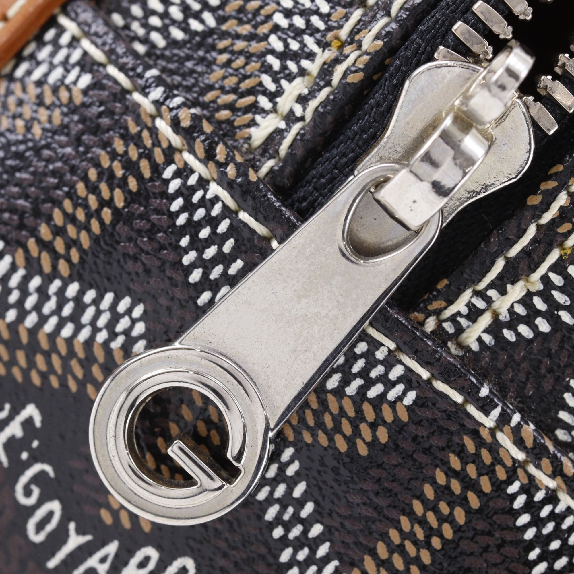 Goyard Goyard Saint Jean MM Handbag, Mini Boston Bag, Leather x PVC, Black, Double Zipper, Unisex Size ONE SIZE - 17 Thumbnail