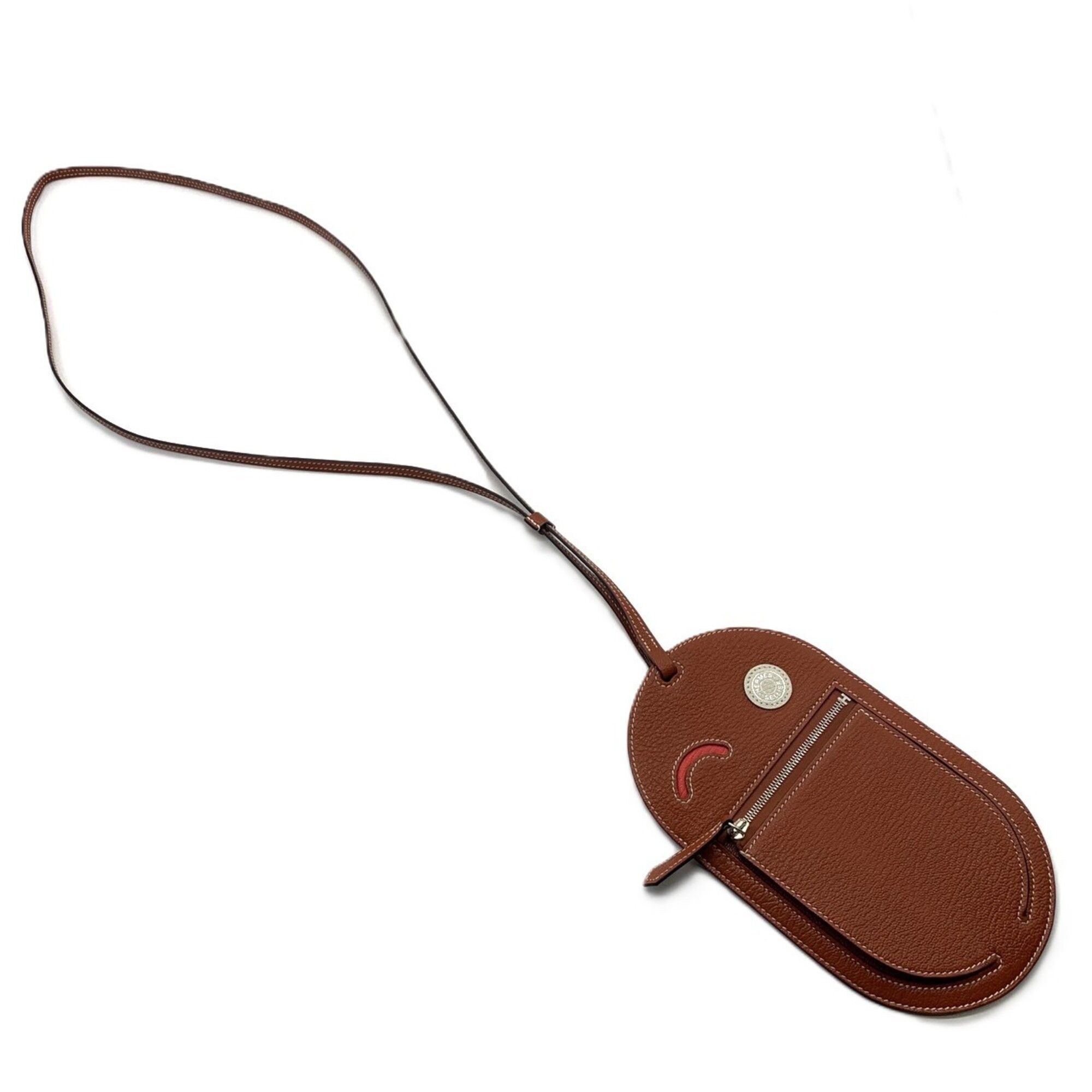 Hermes Hermes In the Loop To Go Wink GM Phone Case Pouch Pochette Shoulder Bag Cuivre Brown Chevre Leather HERMES Size ONE SIZE - 3 Thumbnail