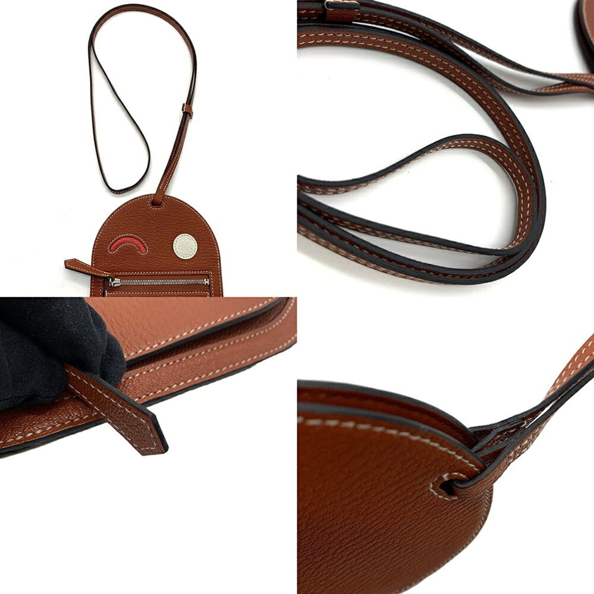Hermes Hermes In the Loop To Go Wink GM Phone Case Pouch Pochette Shoulder Bag Cuivre Brown Chevre Leather HERMES Size ONE SIZE - 5 Thumbnail
