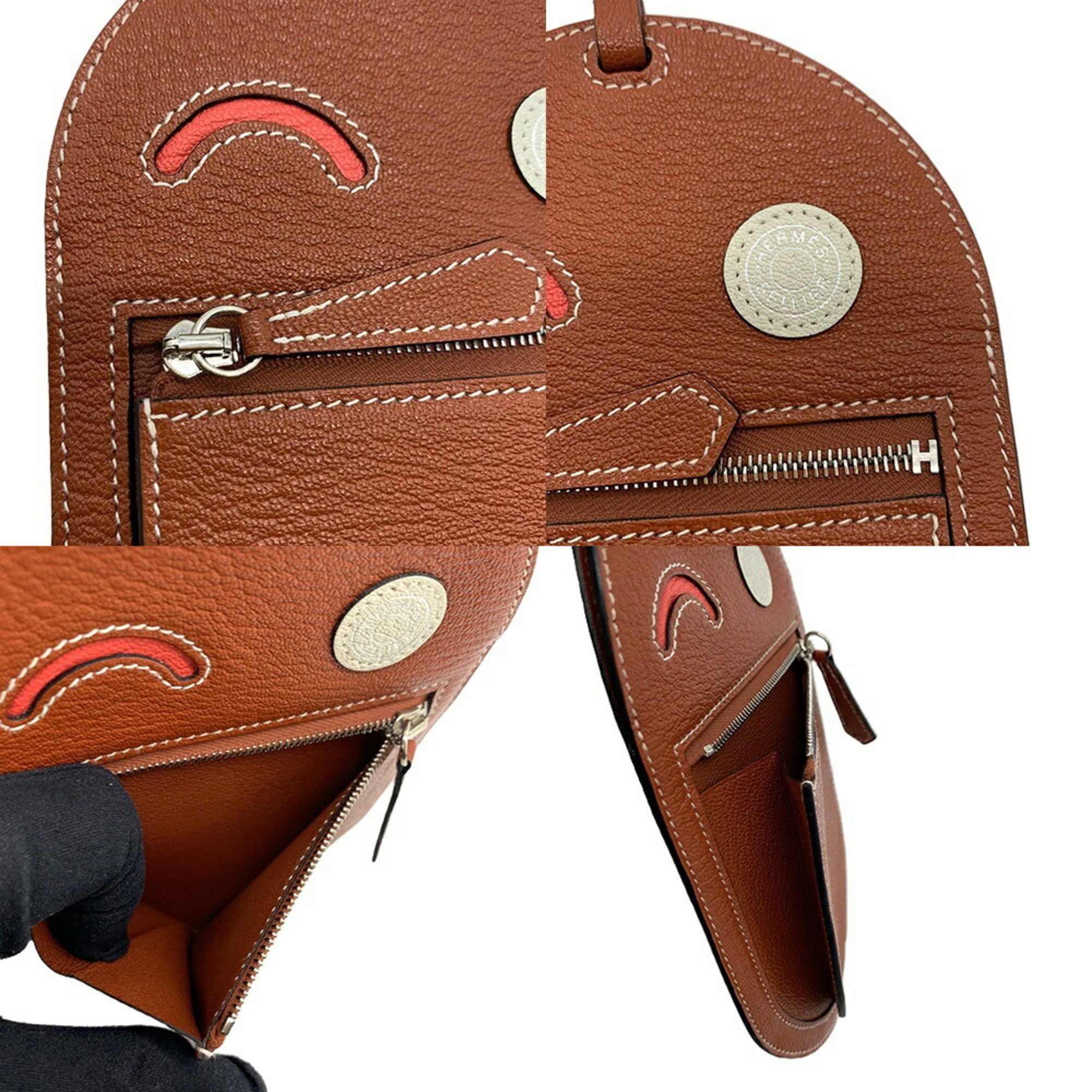 Hermes Hermes In the Loop To Go Wink GM Phone Case Pouch Pochette Shoulder Bag Cuivre Brown Chevre Leather HERMES Size ONE SIZE - 4 Thumbnail