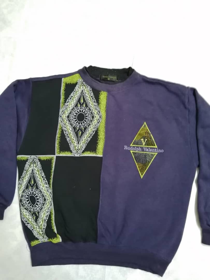 Rudolph Valentino Spellout Big Logo Designer Sweatshirt