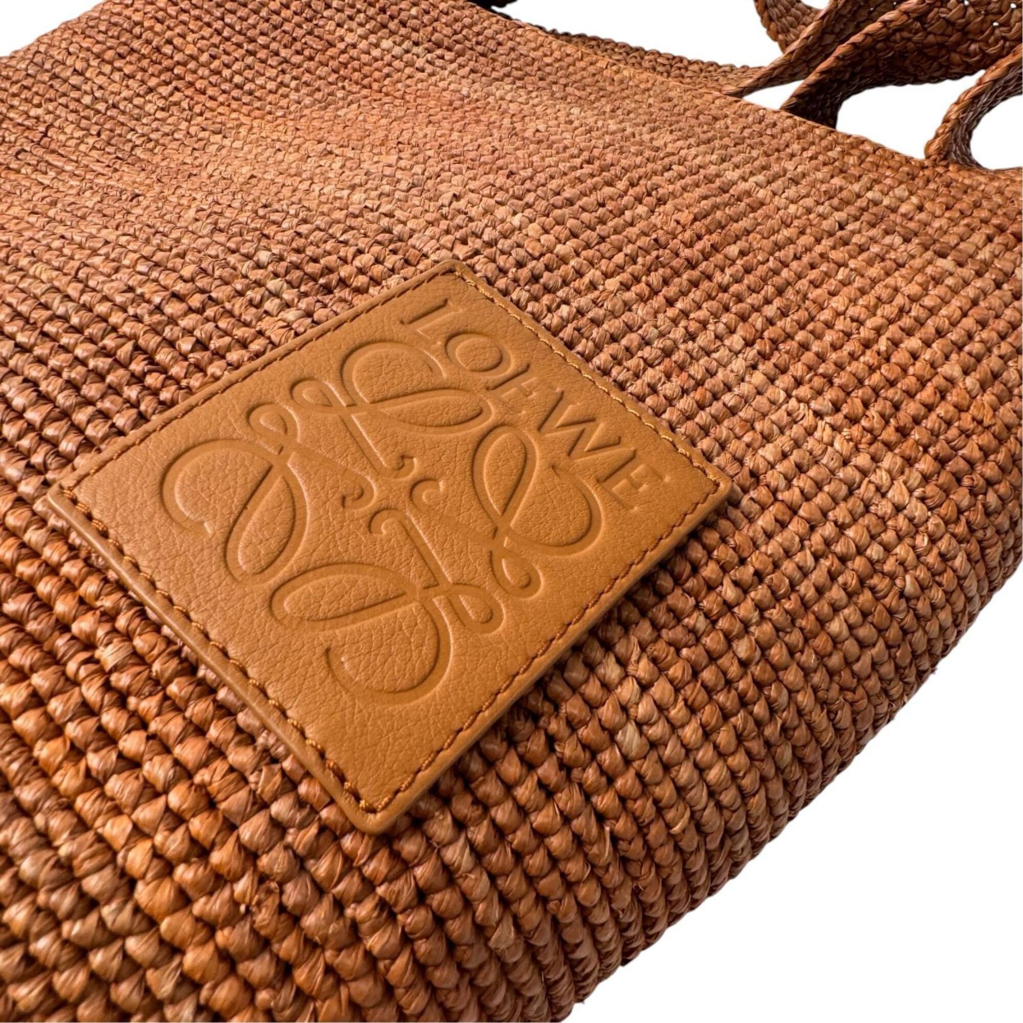 Loewe LOEWE Mini Slit Bag, Raffia x Leather, 2-way Tote Shoulder Crossbody Bag for Women Size ONE SIZE - 10 Thumbnail