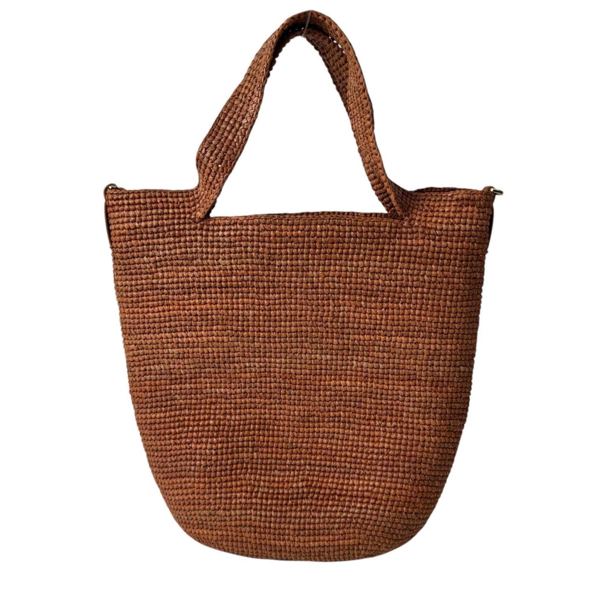 Loewe LOEWE Mini Slit Bag, Raffia x Leather, 2-way Tote Shoulder Crossbody Bag for Women Size ONE SIZE - 2 Thumbnail