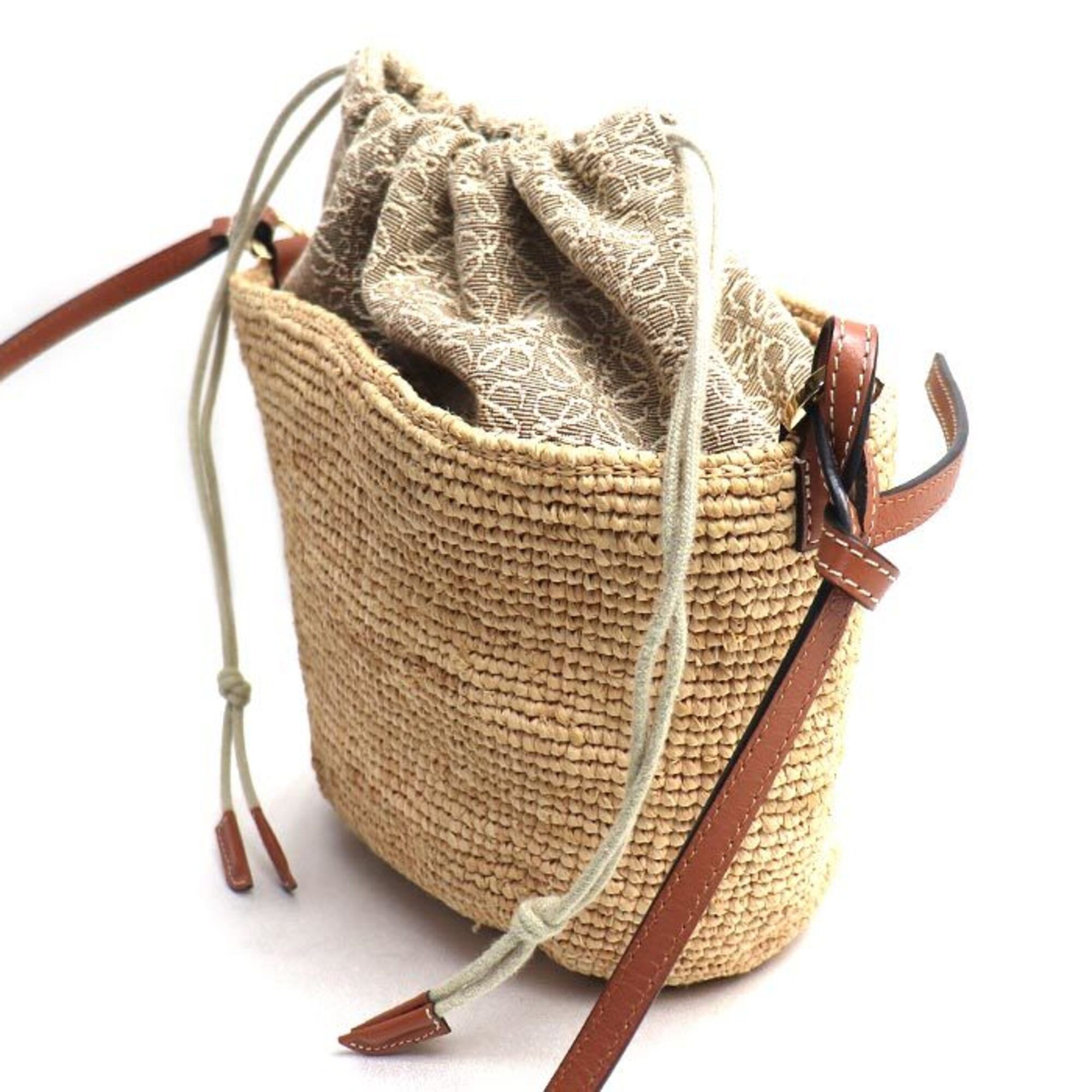 Loewe LOEWE Anagram Pochette Basket Shoulder Bag, Natural Tan, A689C70X08, Women's Size ONE SIZE - 2 Thumbnail