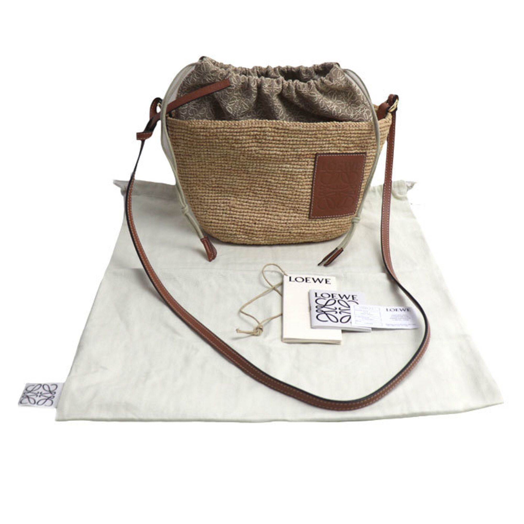 Loewe LOEWE Anagram Pochette Basket Shoulder Bag, Natural Tan, A689C70X08, Women's Size ONE SIZE - 8 Thumbnail