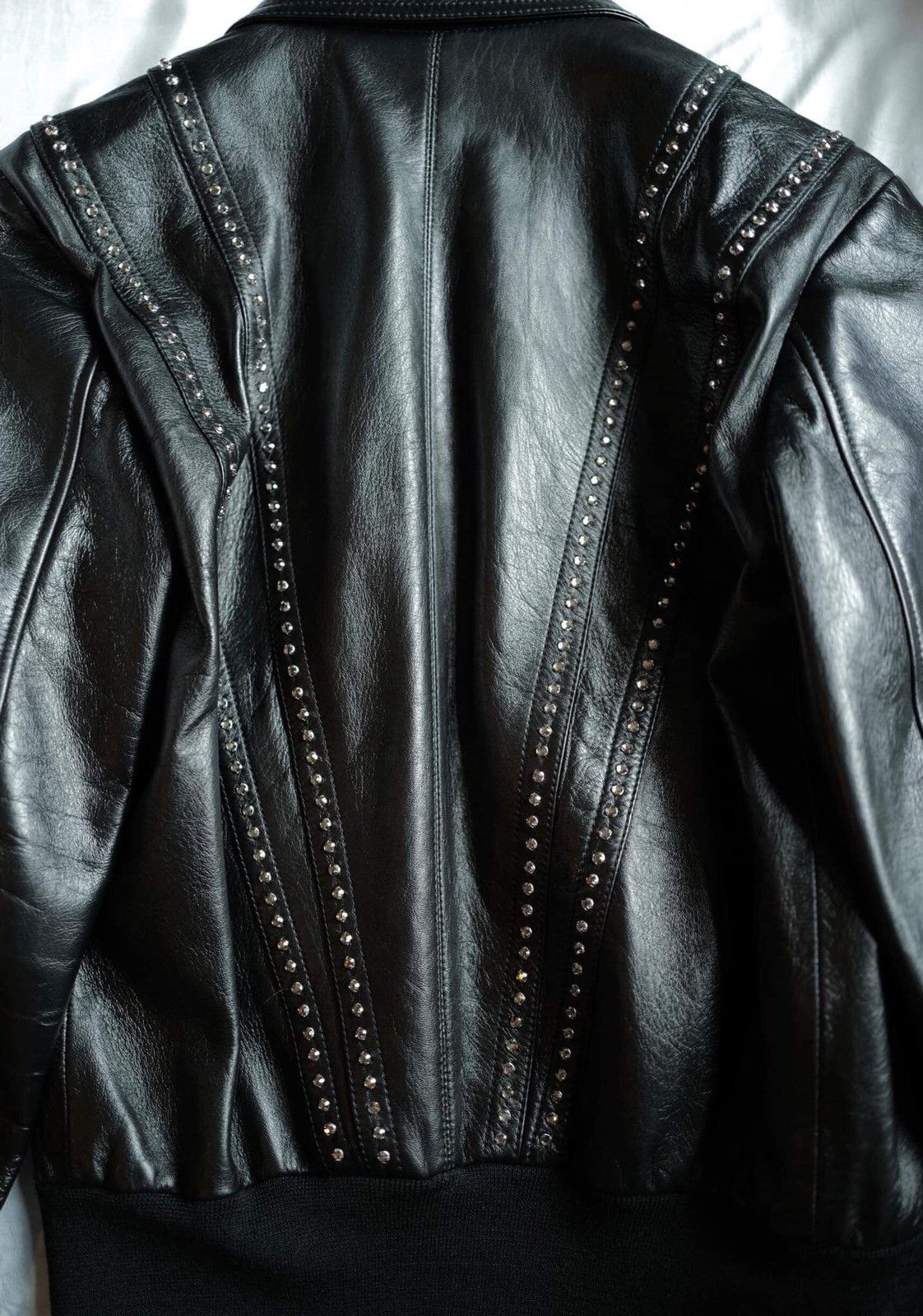 Celine × Hedi Slimane 19SS Rhinestones Leather Jacket sz44 | Grailed