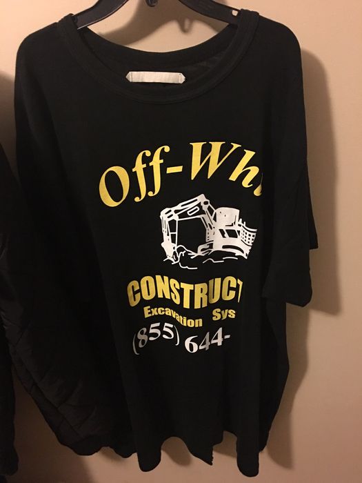 Off white clearance construction t shirt