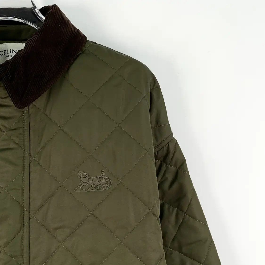 Celine Xs Size Olive Green Polyester Women's Padded Coat Down Jackets, Women's — image 4 of 6