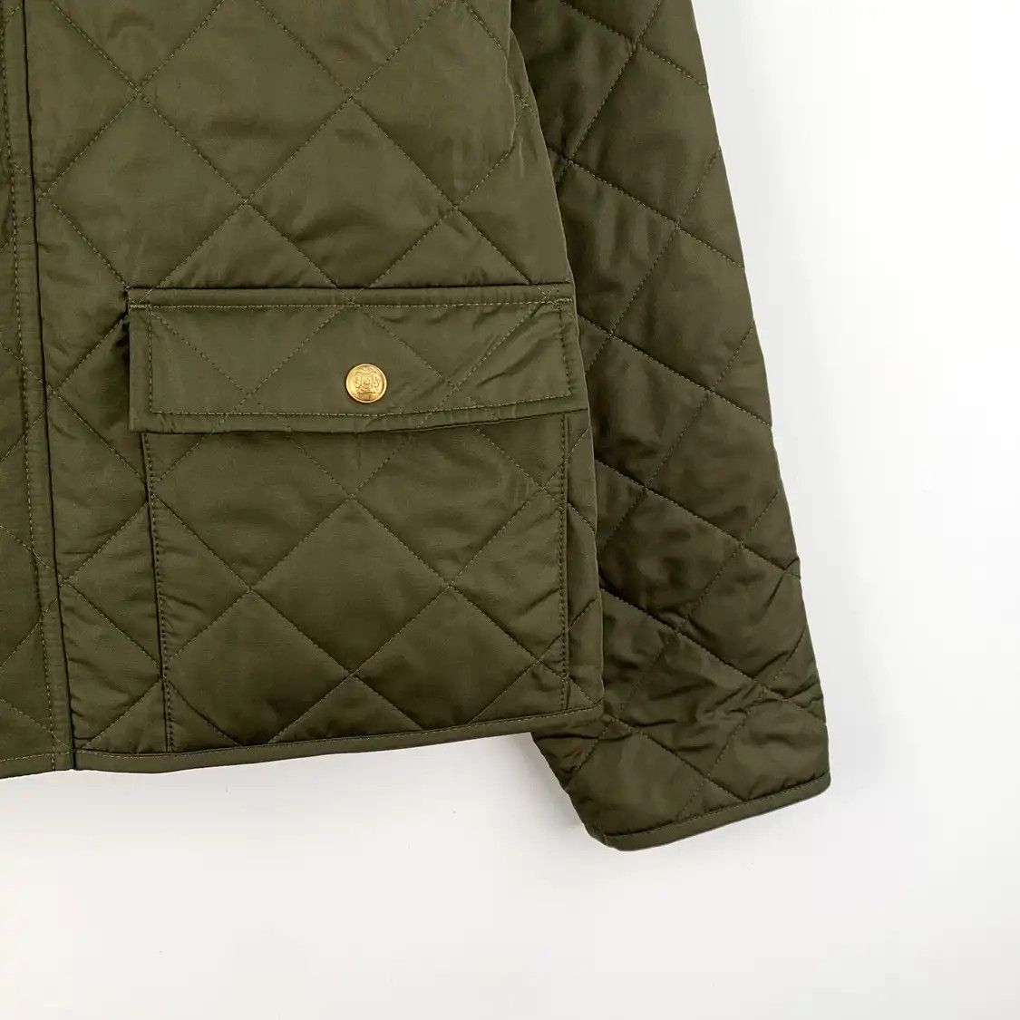Celine Xs Size Olive Green Polyester Women's Padded Coat Down Jackets, Women's — image 5 of 6