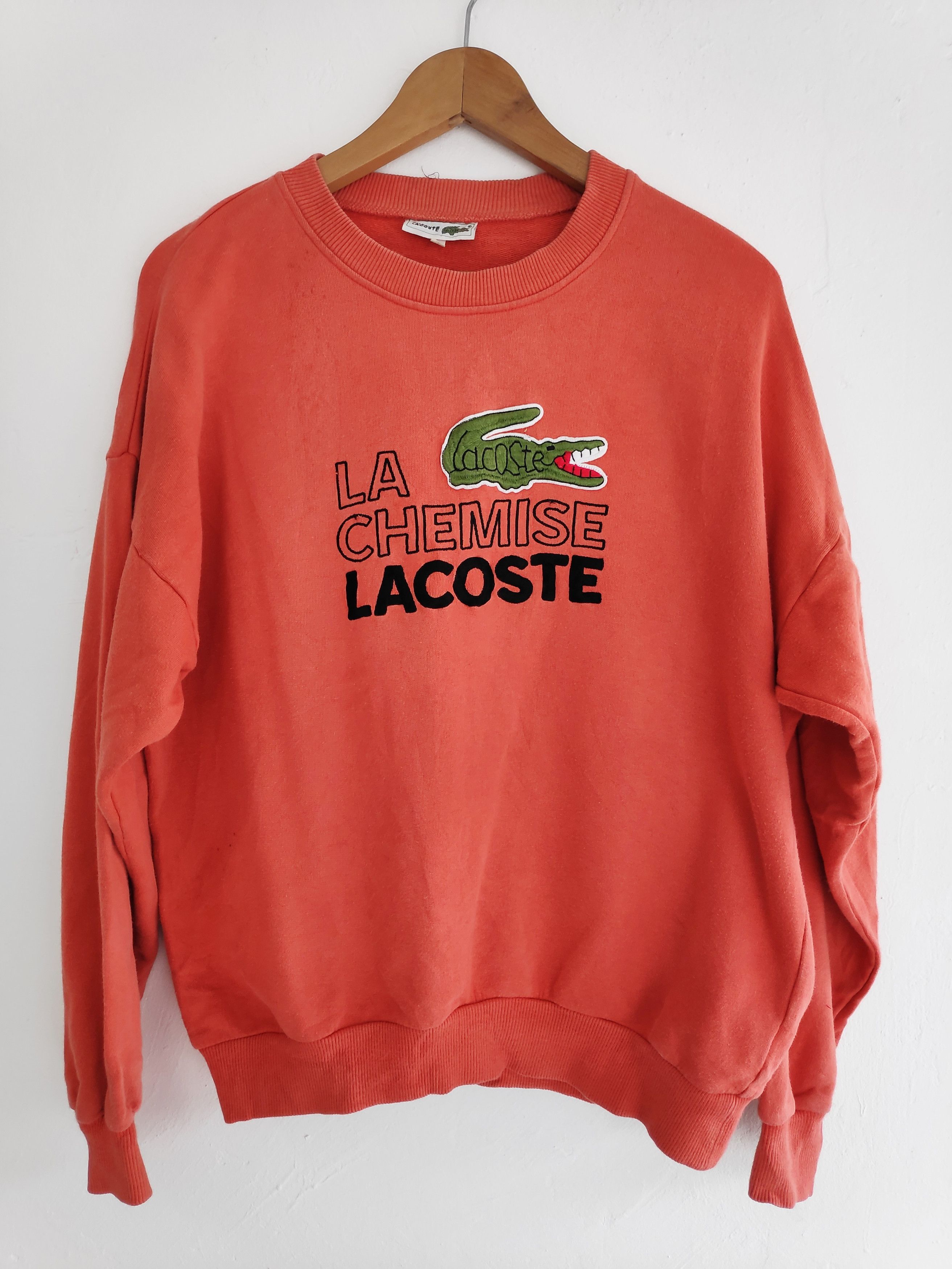 Vintage Vintage LA Chemise Lacoste Paris Sweatshirt Embroidery logo Large size Grailed