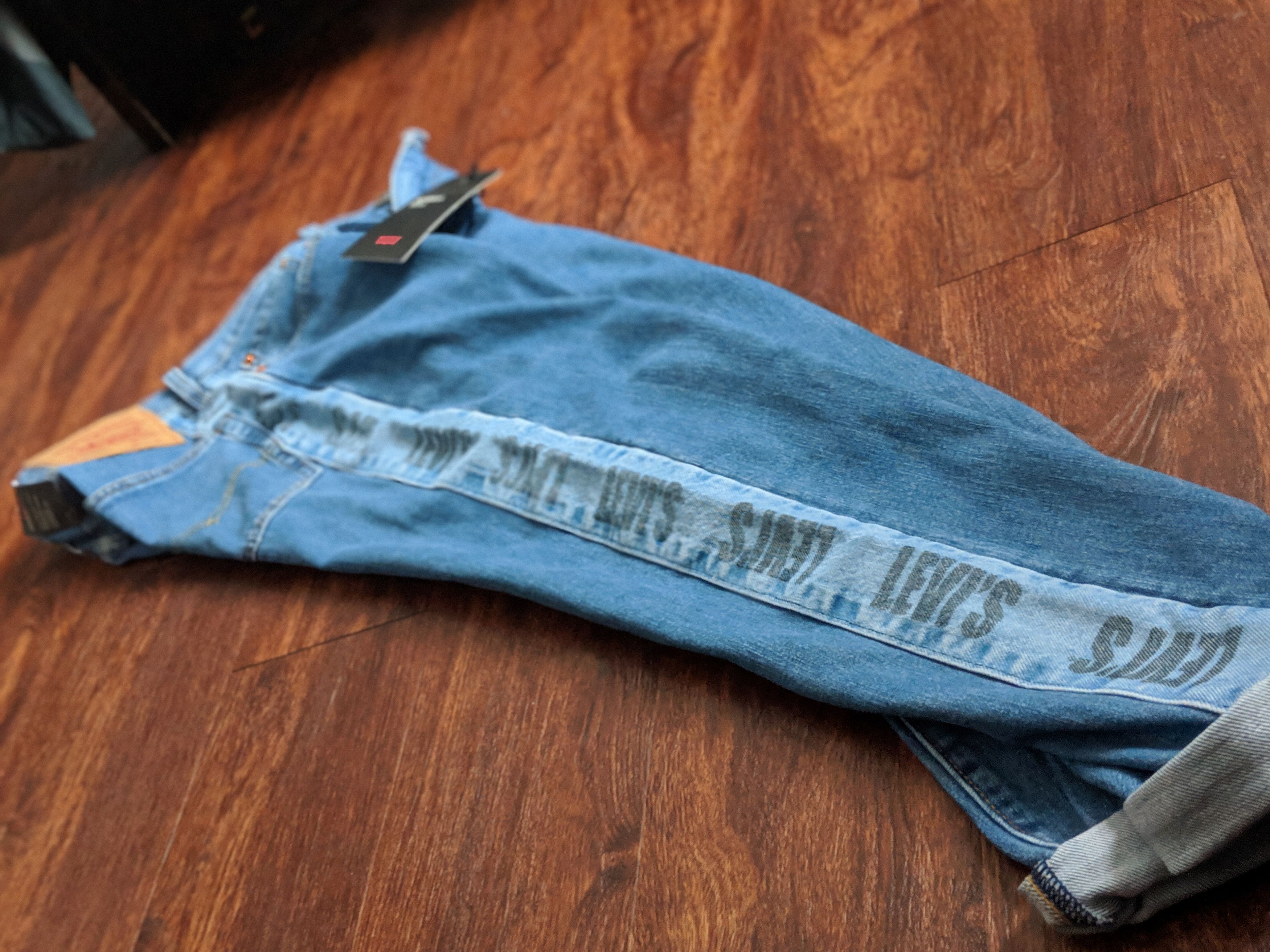 Levi s NEW Premium Hi Ball Roll Logo Stripe Jeans Waterless Grailed