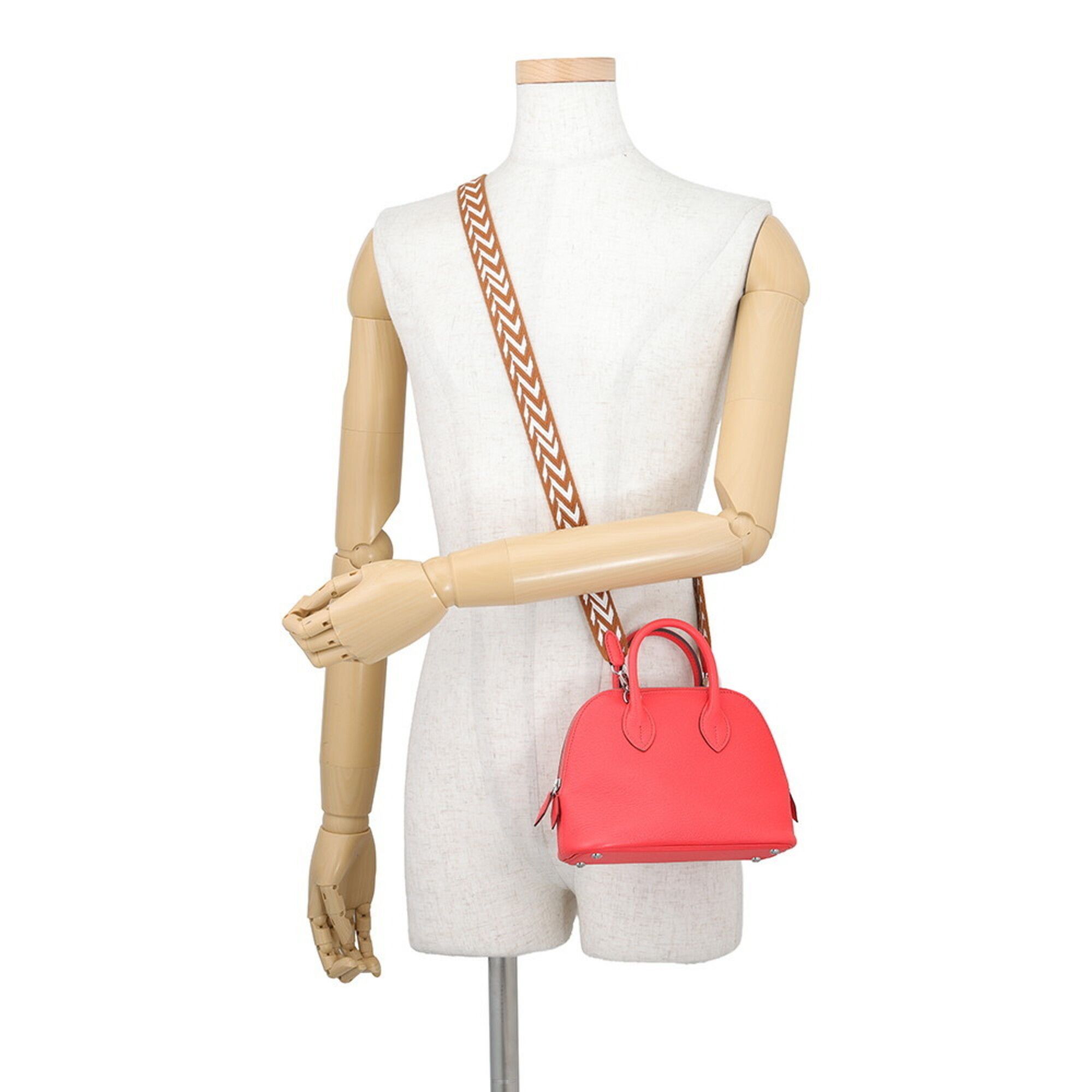 Hermes Hermes Bolide 1923 Mini Rose Extreme Chevre Mysore B stamp HERMES 2-way shoulder bag handbag Size ONE SIZE - 5 Thumbnail