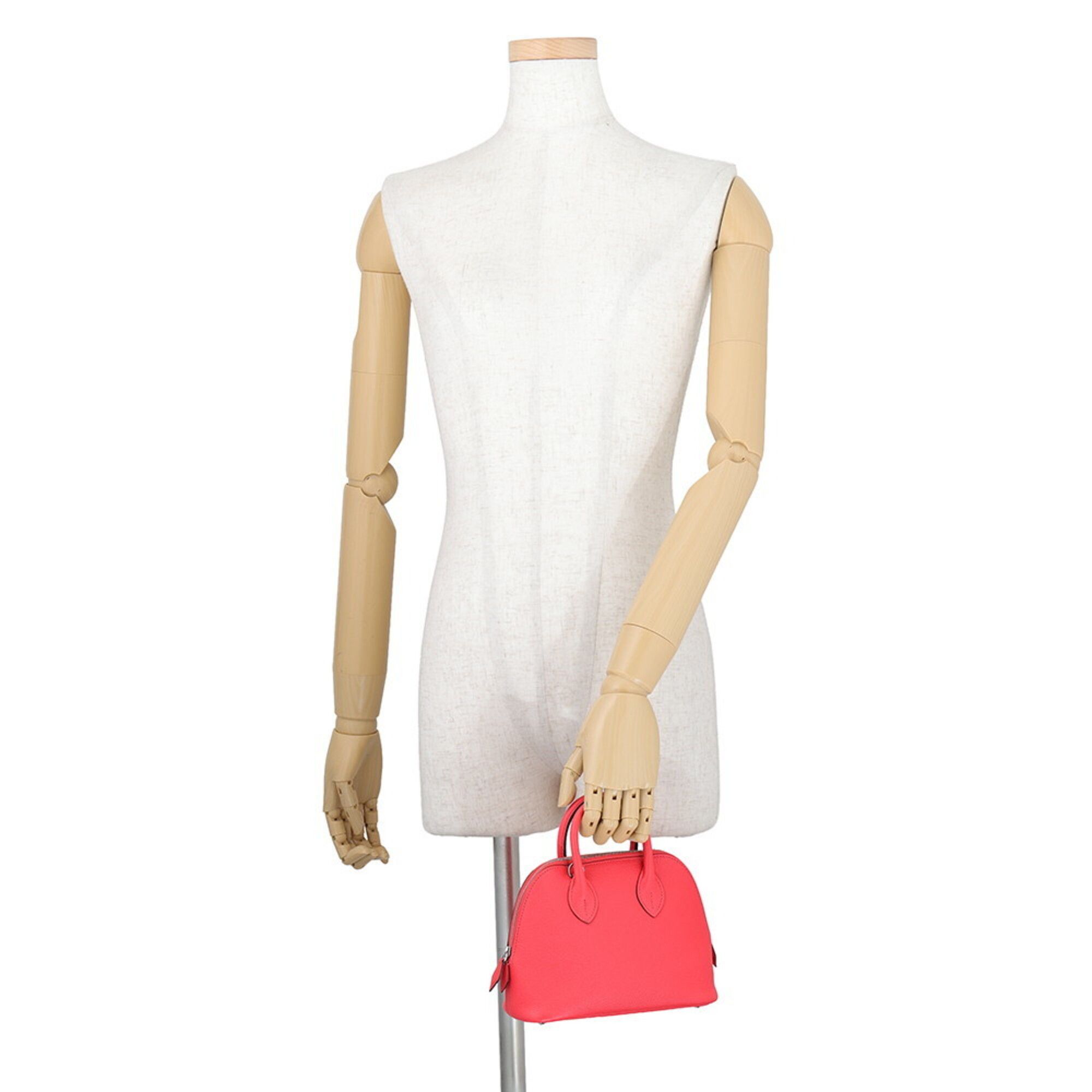 Hermes Hermes Bolide 1923 Mini Rose Extreme Chevre Mysore B stamp HERMES 2-way shoulder bag handbag Size ONE SIZE - 4 Thumbnail