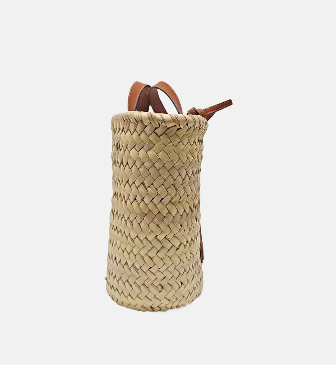 Celine CELINE TEEN TRIOMPHE CELINE CLASSIC beige straw woven shoulder bag Size ONE SIZE - 5 Thumbnail