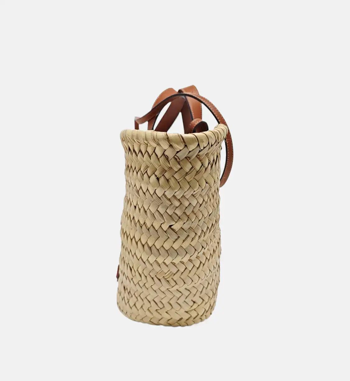 Celine CELINE TEEN TRIOMPHE CELINE CLASSIC beige straw woven shoulder bag Size ONE SIZE - 4 Thumbnail