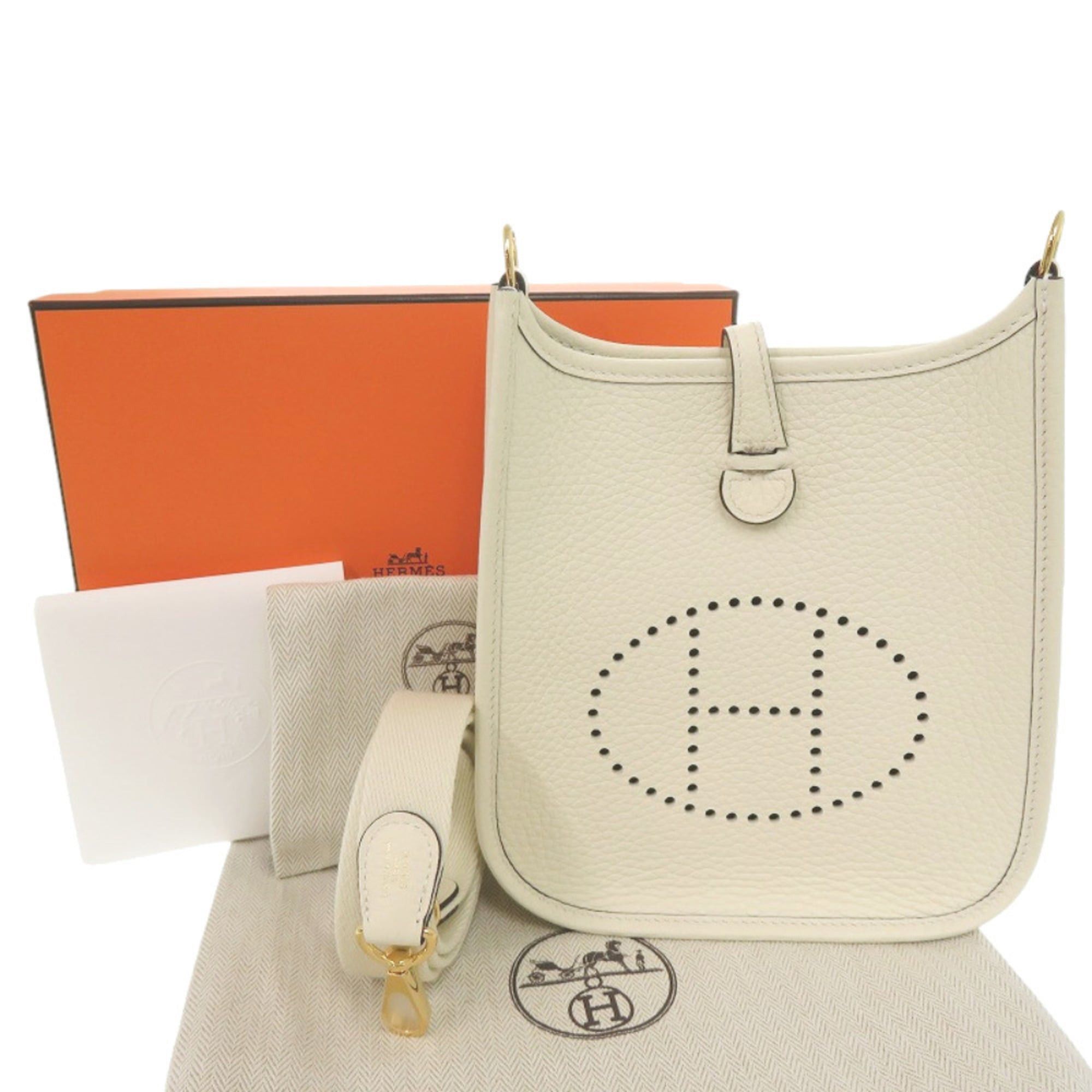 Hermes Hermes Evelyne TPM 16 Short Strap Taurillon Clemence Cream Shoulder Bag, K Stamp (2025), White, 0606HERMES Size ONE SIZE - 2 Thumbnail