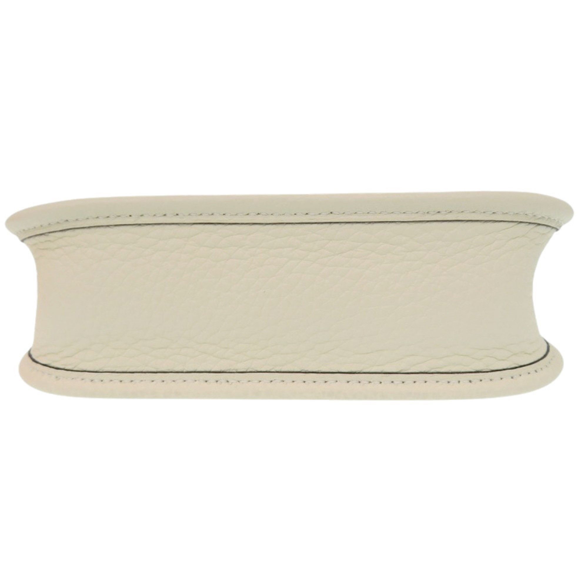 Hermes Hermes Evelyne TPM 16 Short Strap Taurillon Clemence Cream Shoulder Bag, K Stamp (2025), White, 0606HERMES Size ONE SIZE - 5 Thumbnail