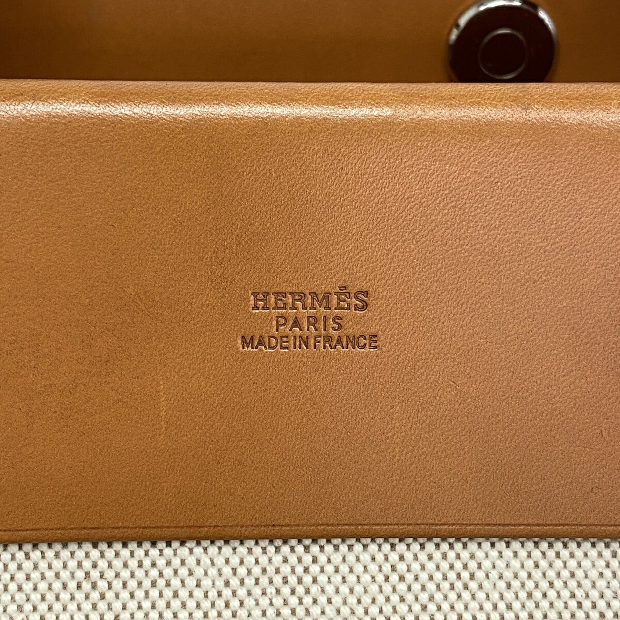 Hermes Hermes Bag/Tote Bag Herbag Cabas Toile H Natural □F Stamp Women's Size ONE SIZE - 5 Thumbnail