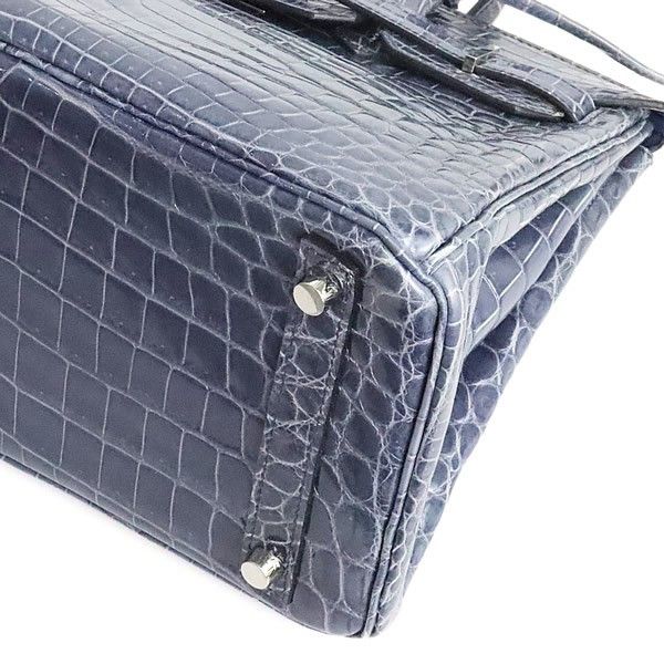 Hermes HERMES Birkin 30 Croco Niloticus Blue Bag Size ONE SIZE - 3 Thumbnail