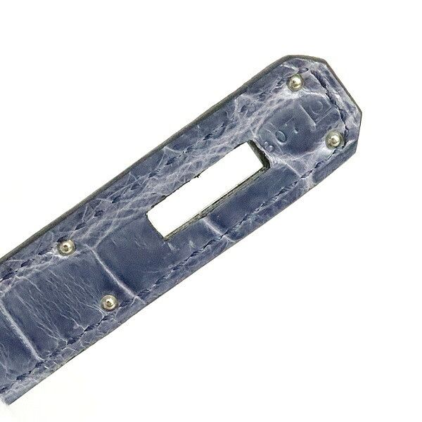 Hermes HERMES Birkin 30 Croco Niloticus Blue Bag Size ONE SIZE - 8 Thumbnail