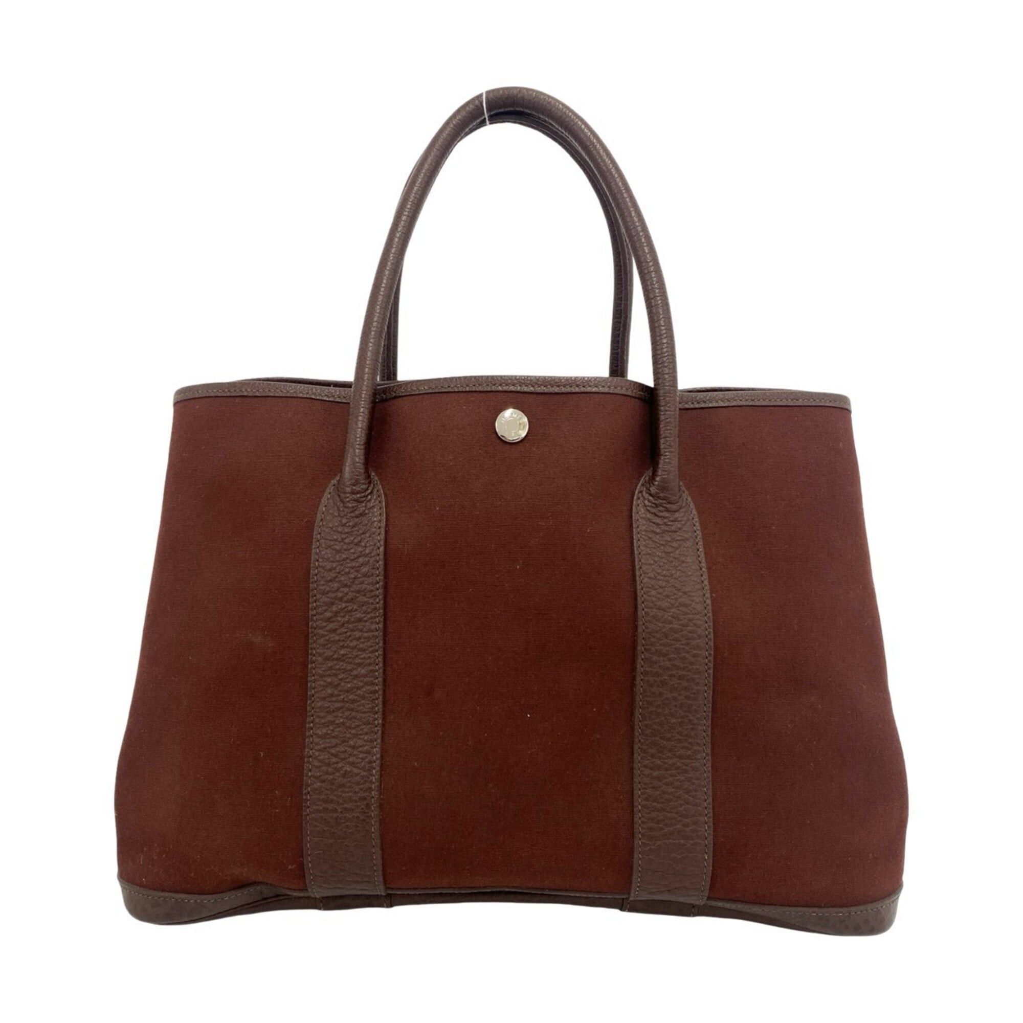 Hermes HERMES Garden Party PM Toile Officier Negonda Tote Bag Rouge H Havana 37014 Size ONE SIZE - 3 Thumbnail