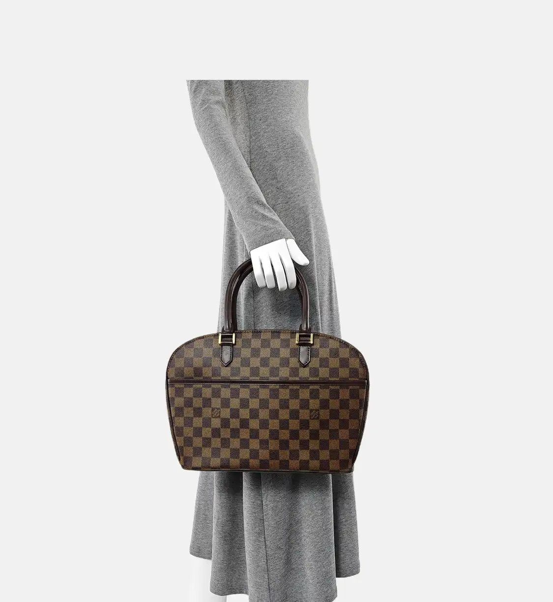 Louis Vuitton LOUIS VUITTON SARRIA HORIZONTAL brown coated canvas checkerboard handbag gold ha Size ONE SIZE - 3 Thumbnail