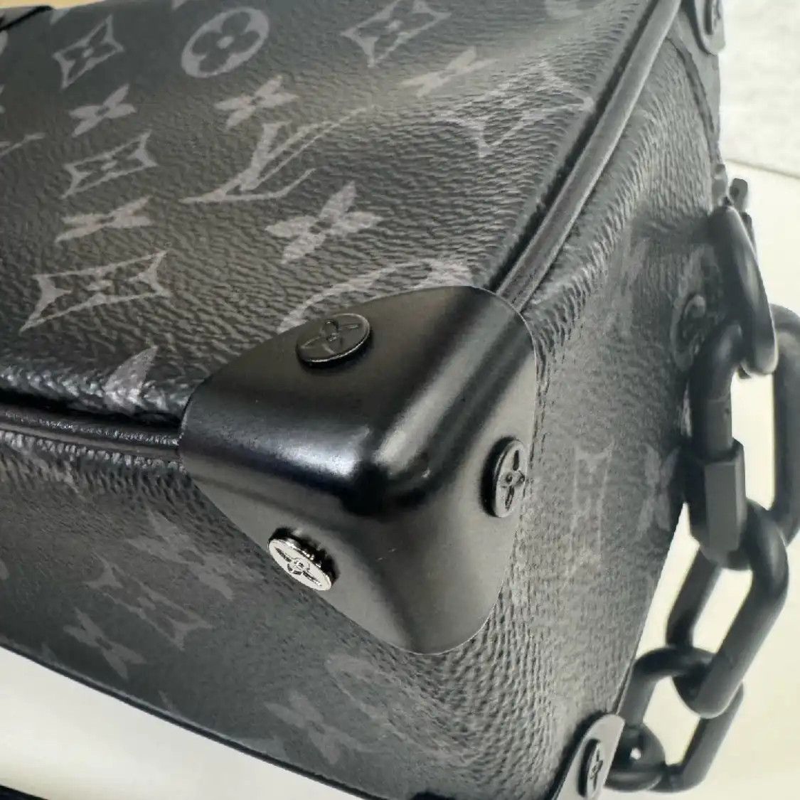 Louis Vuitton LOUIS VUITTON SOFT TRUNK mini black coated canvas monogram stud black samurai sh Size ONE SIZE - 10 Thumbnail