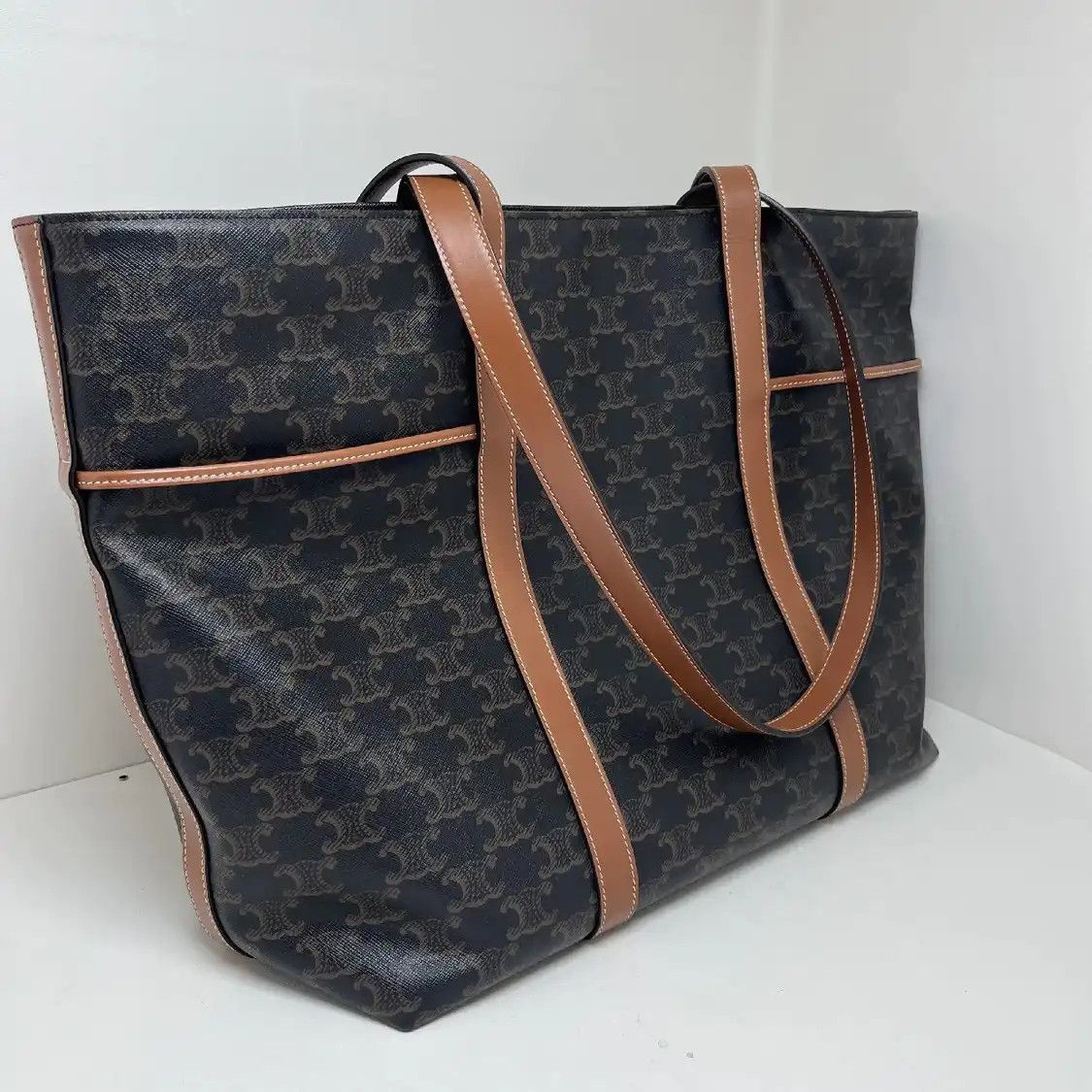 Celine CELINE MACADAM BOSTON brown coated canvas Triomphe shoulder bag Size ONE SIZE - 7 Thumbnail