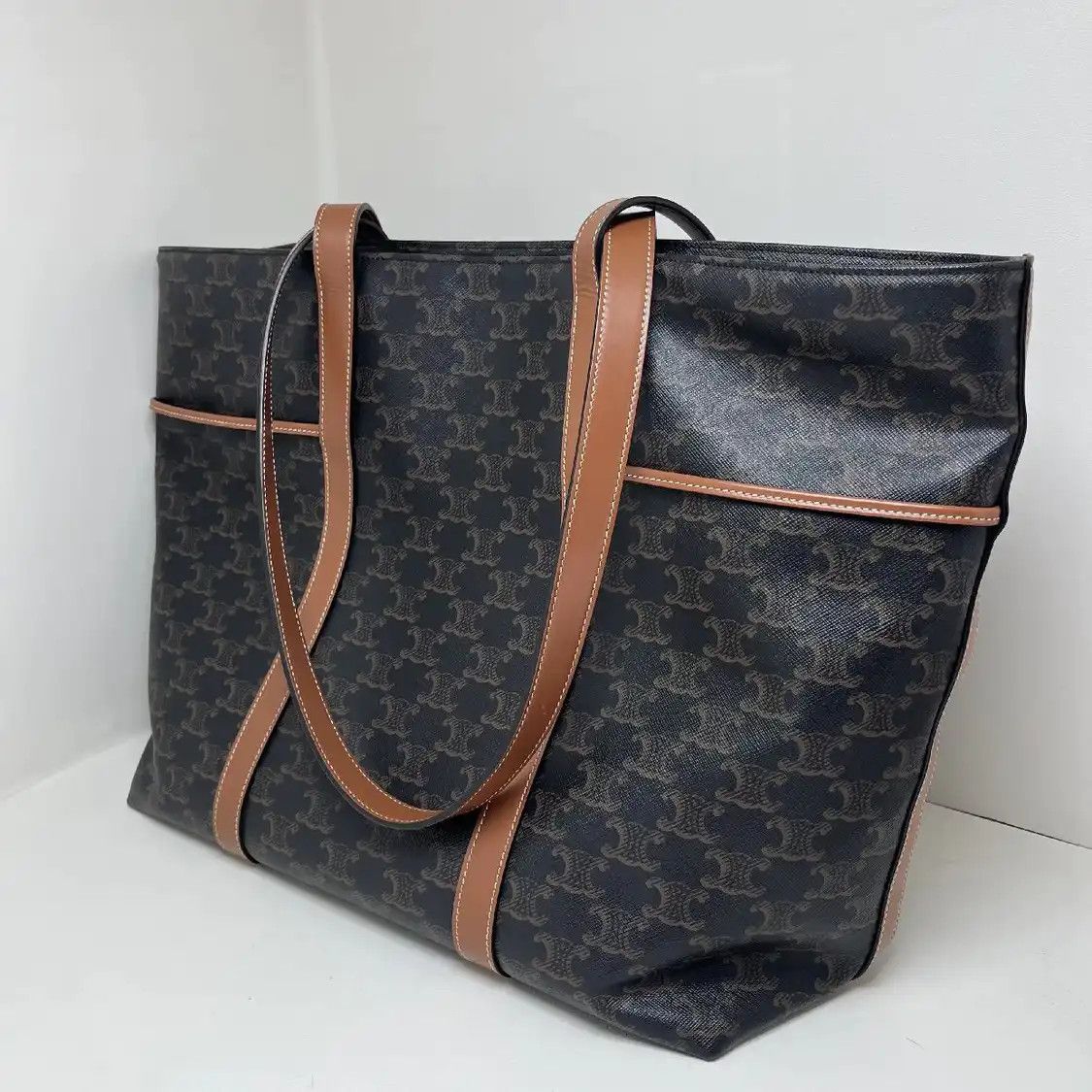 Celine CELINE MACADAM BOSTON brown coated canvas Triomphe shoulder bag Size ONE SIZE - 6 Thumbnail
