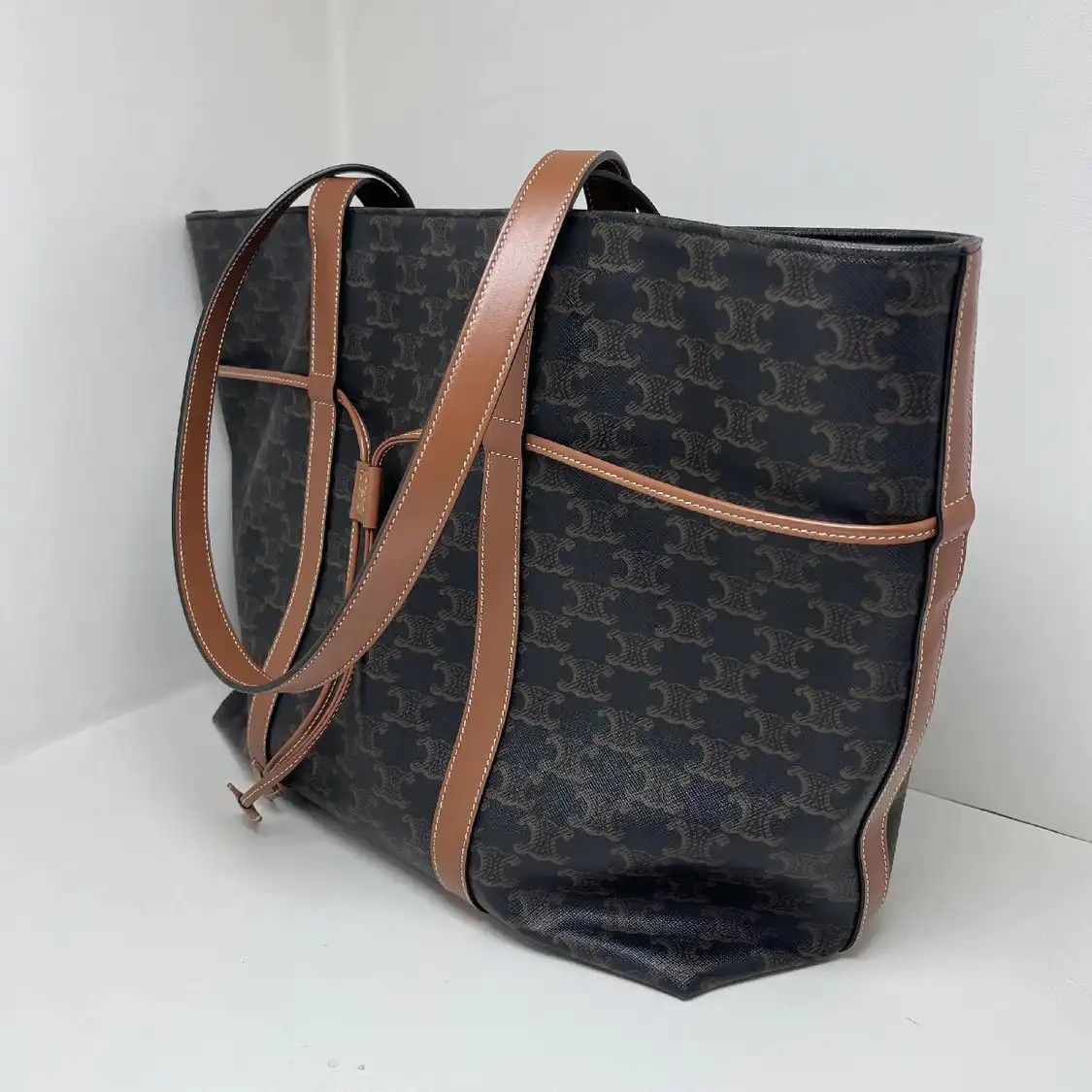 Celine CELINE MACADAM BOSTON brown coated canvas Triomphe shoulder bag Size ONE SIZE - 4 Thumbnail