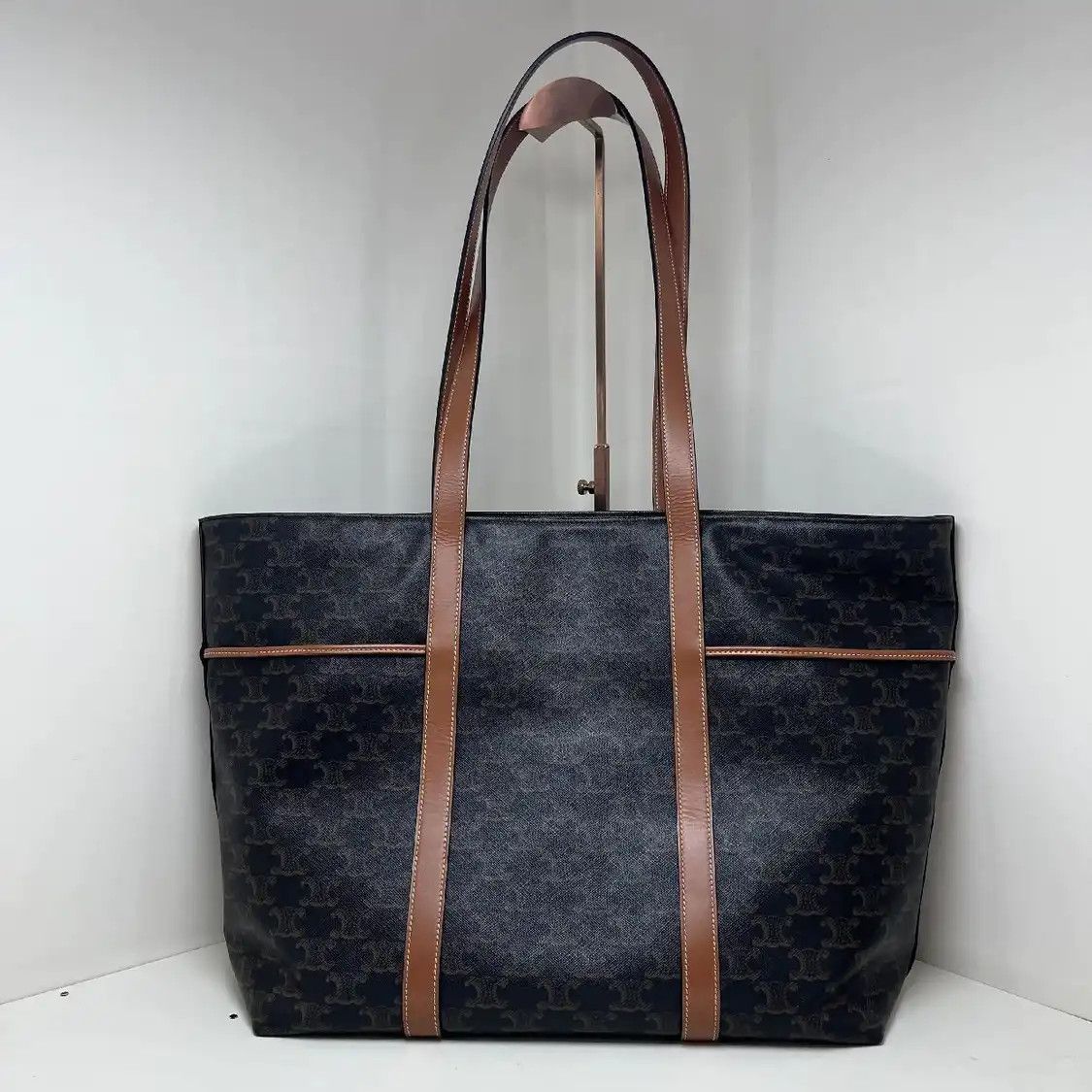 Celine CELINE MACADAM BOSTON brown coated canvas Triomphe shoulder bag Size ONE SIZE - 3 Thumbnail