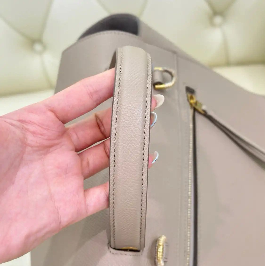 Celine CELINE BELT Micro khaki cowhide leather embossed celine belt bag handbag Size ONE SIZE - 8 Thumbnail