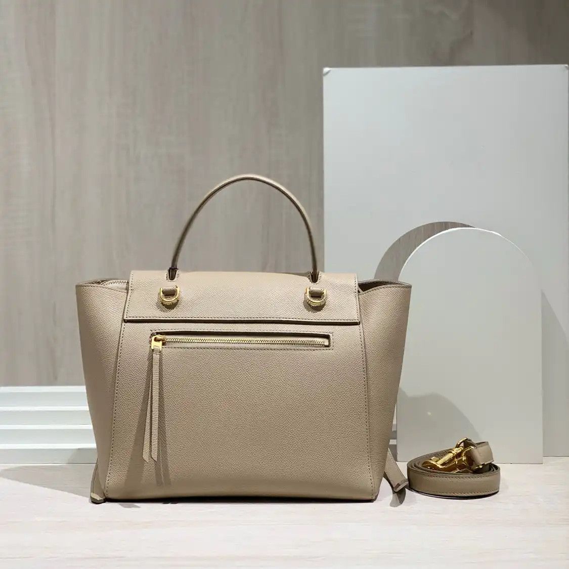 Celine CELINE BELT Micro khaki cowhide leather embossed celine belt bag handbag Size ONE SIZE - 5 Thumbnail