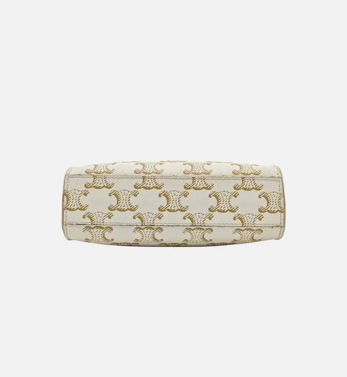Celine CELINE CABAS CELINE mini white coated canvas Triomphe shoulder bag handbag cross Size ONE SIZE - 7 Thumbnail