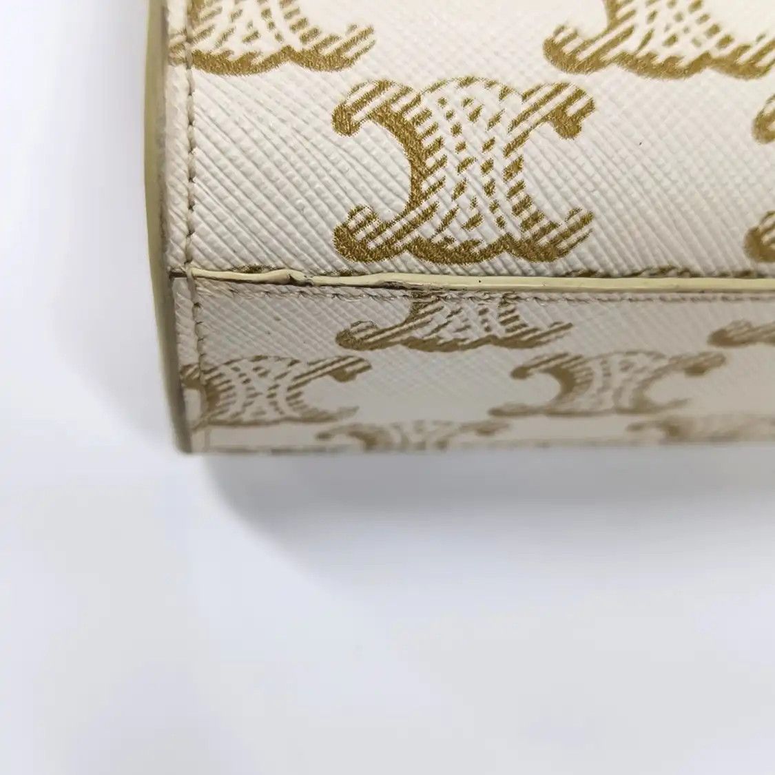 Celine CELINE CABAS CELINE mini white coated canvas Triomphe shoulder bag handbag cross Size ONE SIZE - 13 Thumbnail