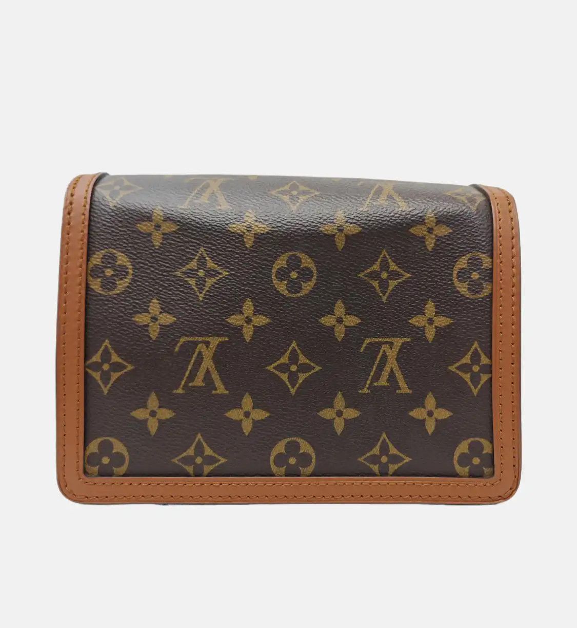 Louis Vuitton LOUIS VUITTON DAUPHINE mini brown coated canvas monogram flap bag shoulder bag c Size ONE SIZE - 6 Thumbnail