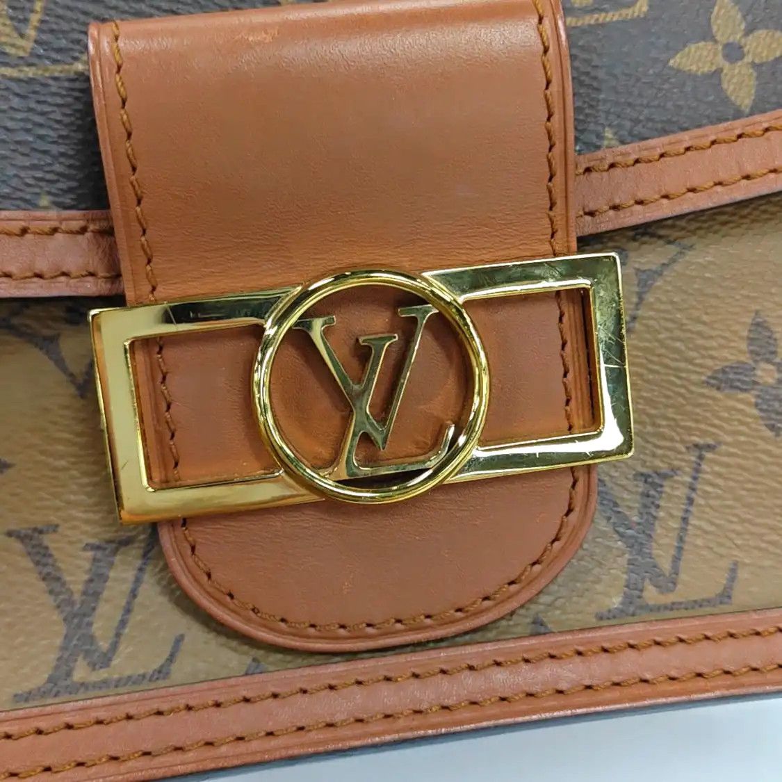 Louis Vuitton LOUIS VUITTON DAUPHINE mini brown coated canvas monogram flap bag shoulder bag c Size ONE SIZE - 10 Thumbnail