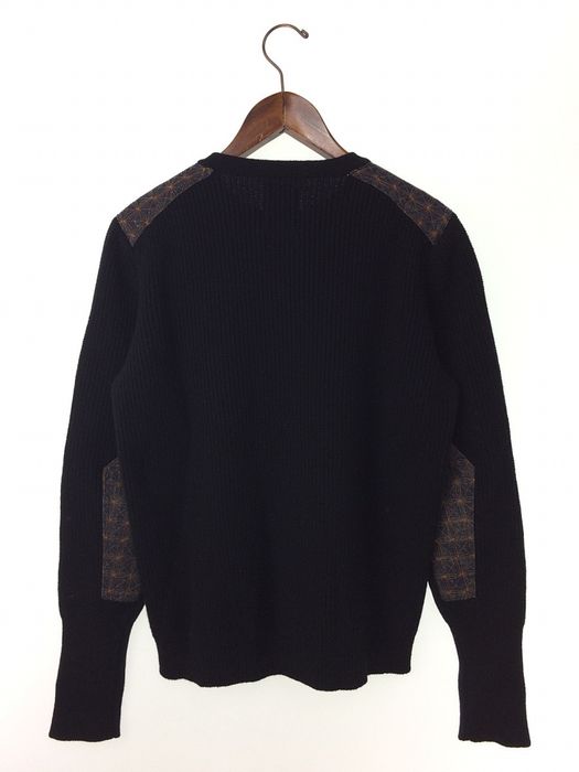 Visvim Sweater Black Shoulder elbow patch wool long sleeve | Grailed