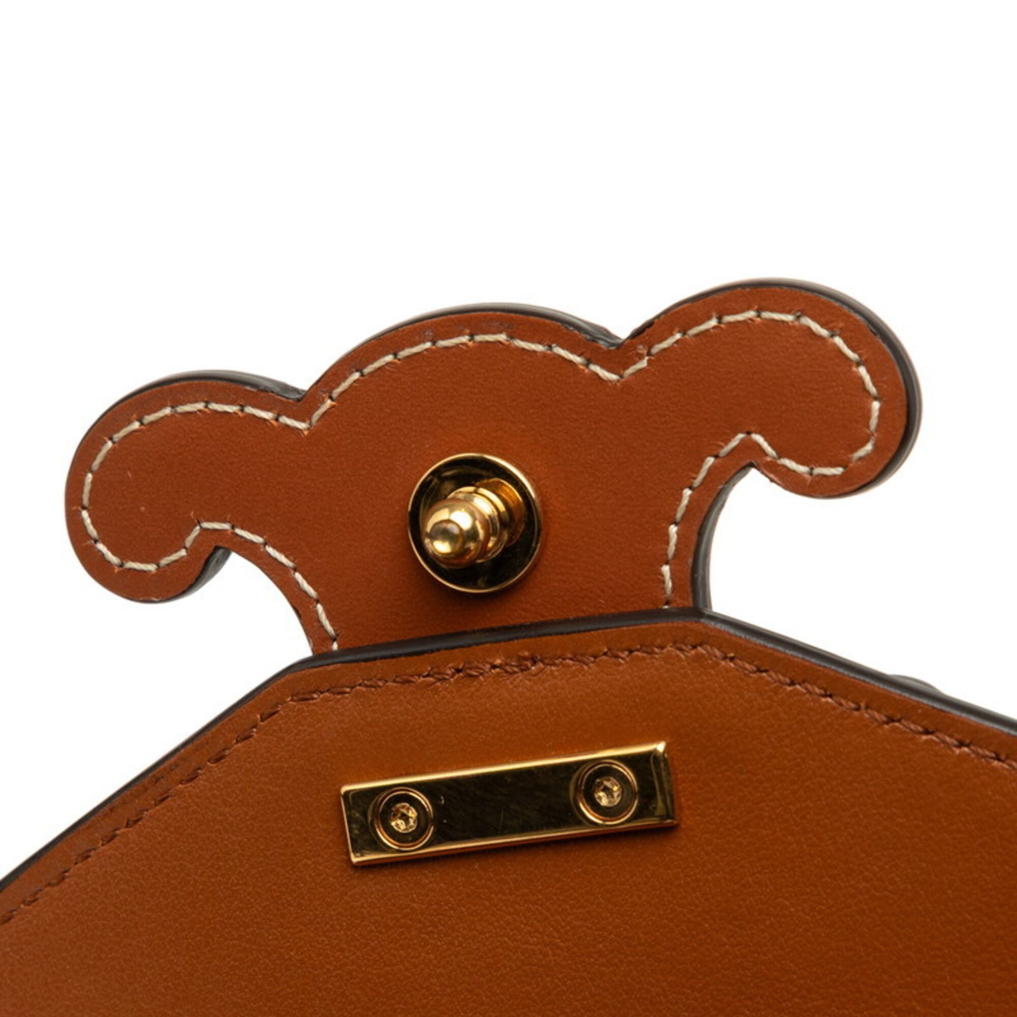 Celine Celine Triomphe Mini Buzas Cuire Crossbody Shoulder Bag Pochette Brown Leather Women's CELINE Size ONE SIZE - 7 Thumbnail