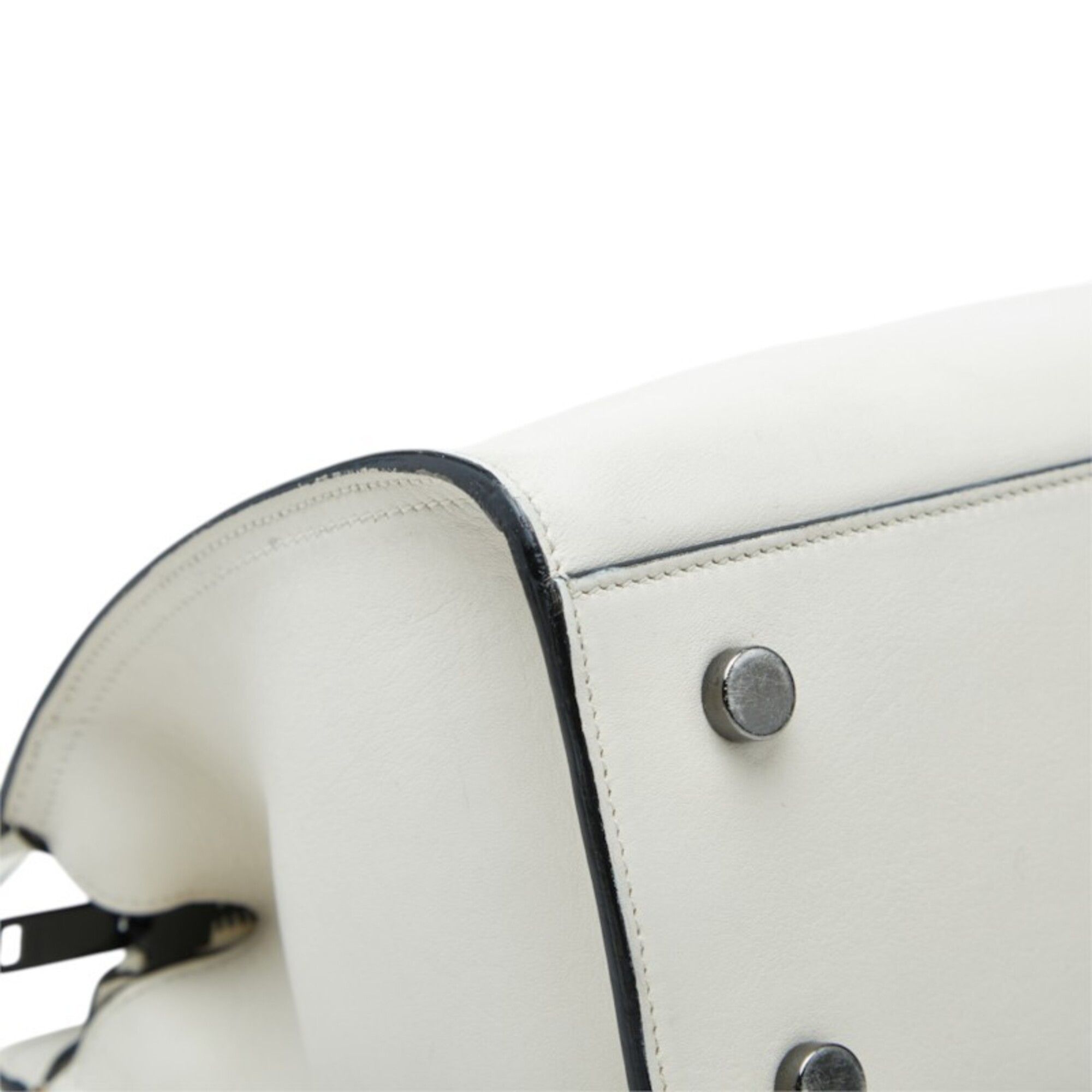 Saint Laurent Paris Saint Laurent YSL Logo Baby Cabas Handbag Shoulder Bag 2-Way 424868 White Leather Women's SAINT LAURENT Size ONE SIZE - 5 Thumbnail