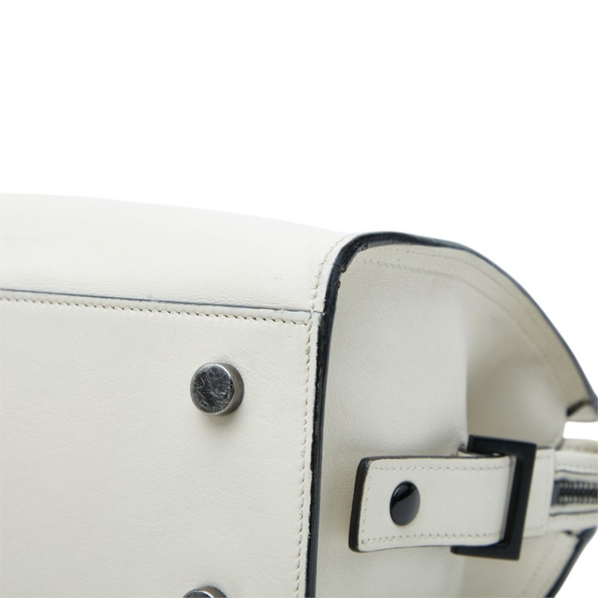 Saint Laurent Paris Saint Laurent YSL Logo Baby Cabas Handbag Shoulder Bag 2-Way 424868 White Leather Women's SAINT LAURENT Size ONE SIZE - 4 Thumbnail