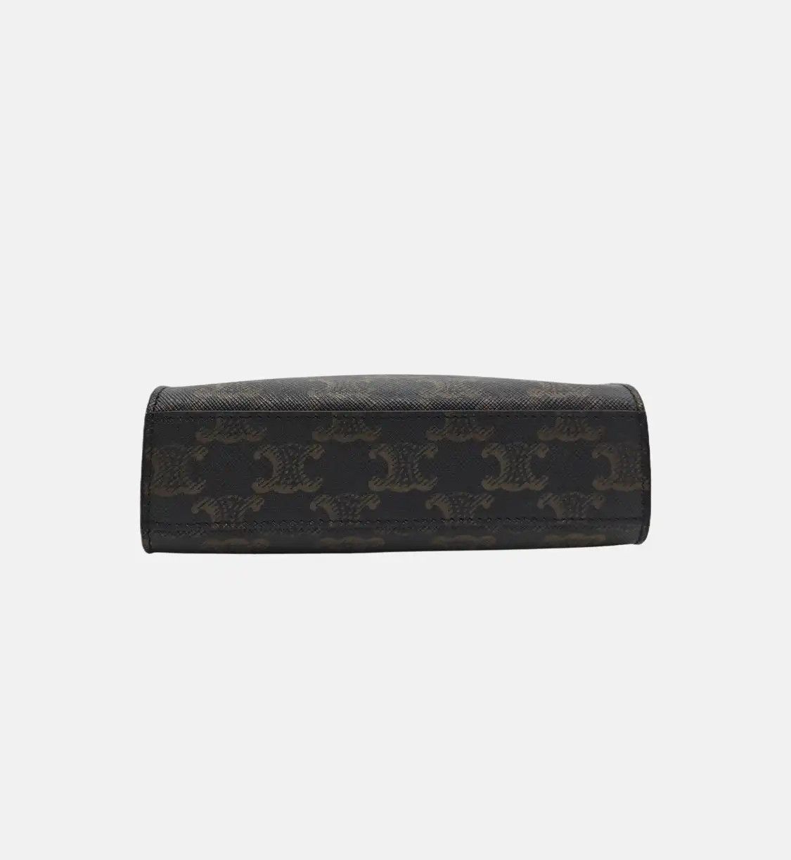 Celine CELINE CABAS CELINE mini brown coated canvas Triomphe print shoulder bag handbag Size ONE SIZE - 7 Thumbnail