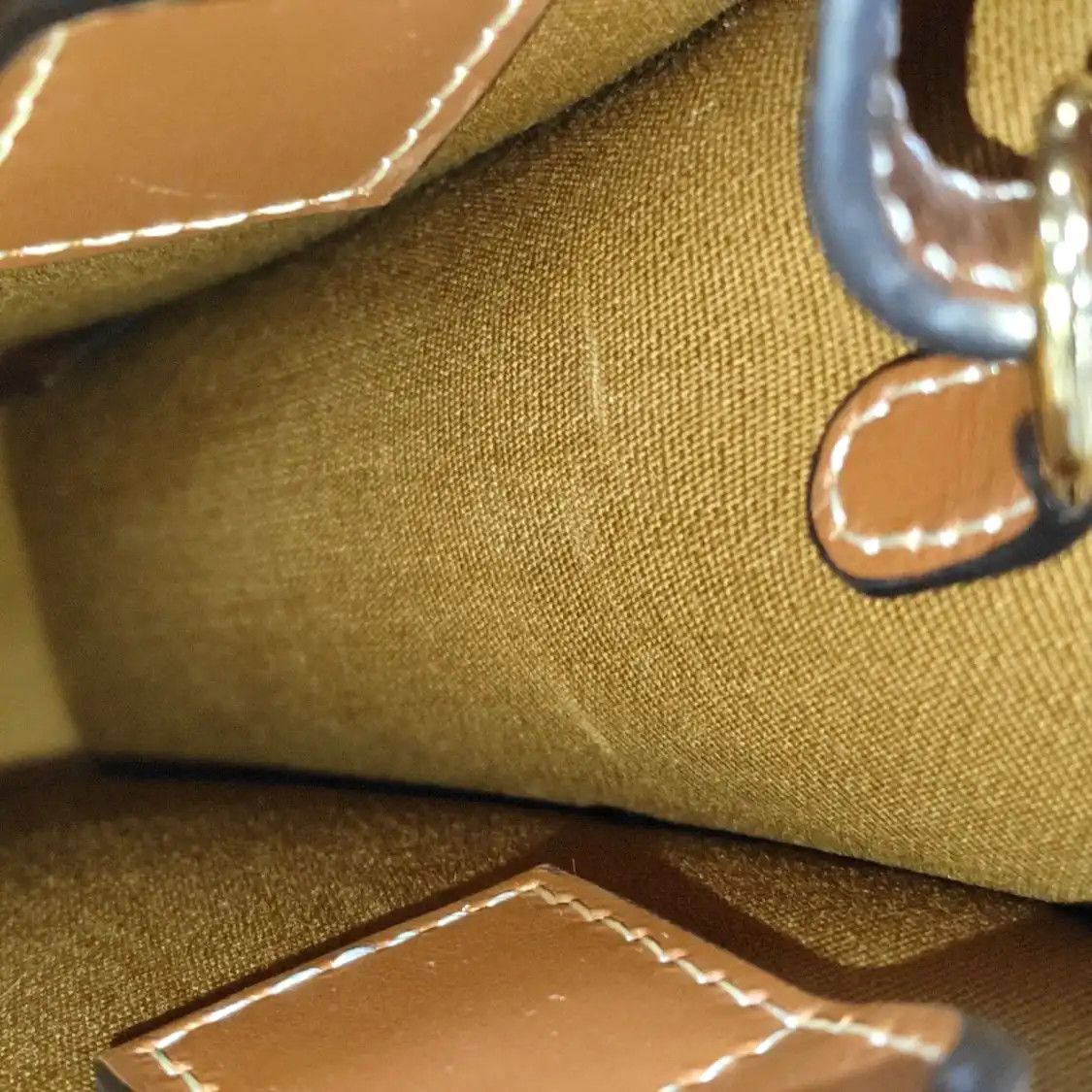 Celine CELINE CABAS CELINE mini brown coated canvas Triomphe print shoulder bag handbag Size ONE SIZE - 10 Thumbnail