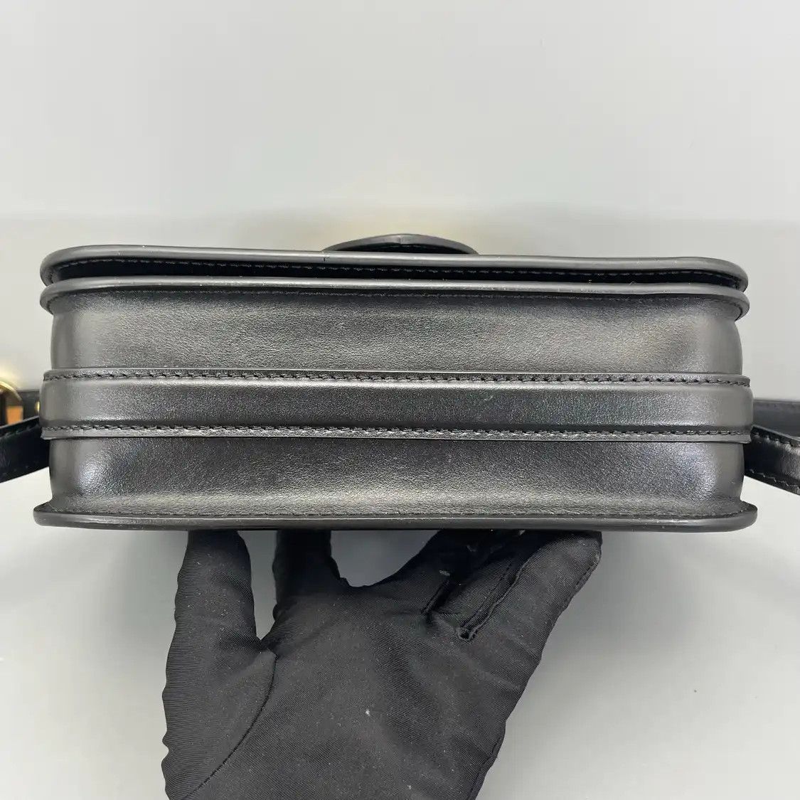 Louis Vuitton LOUIS VUITTON PONT 9 black cowhide leather shoulder bag gold hardware Size ONE SIZE - 6 Thumbnail